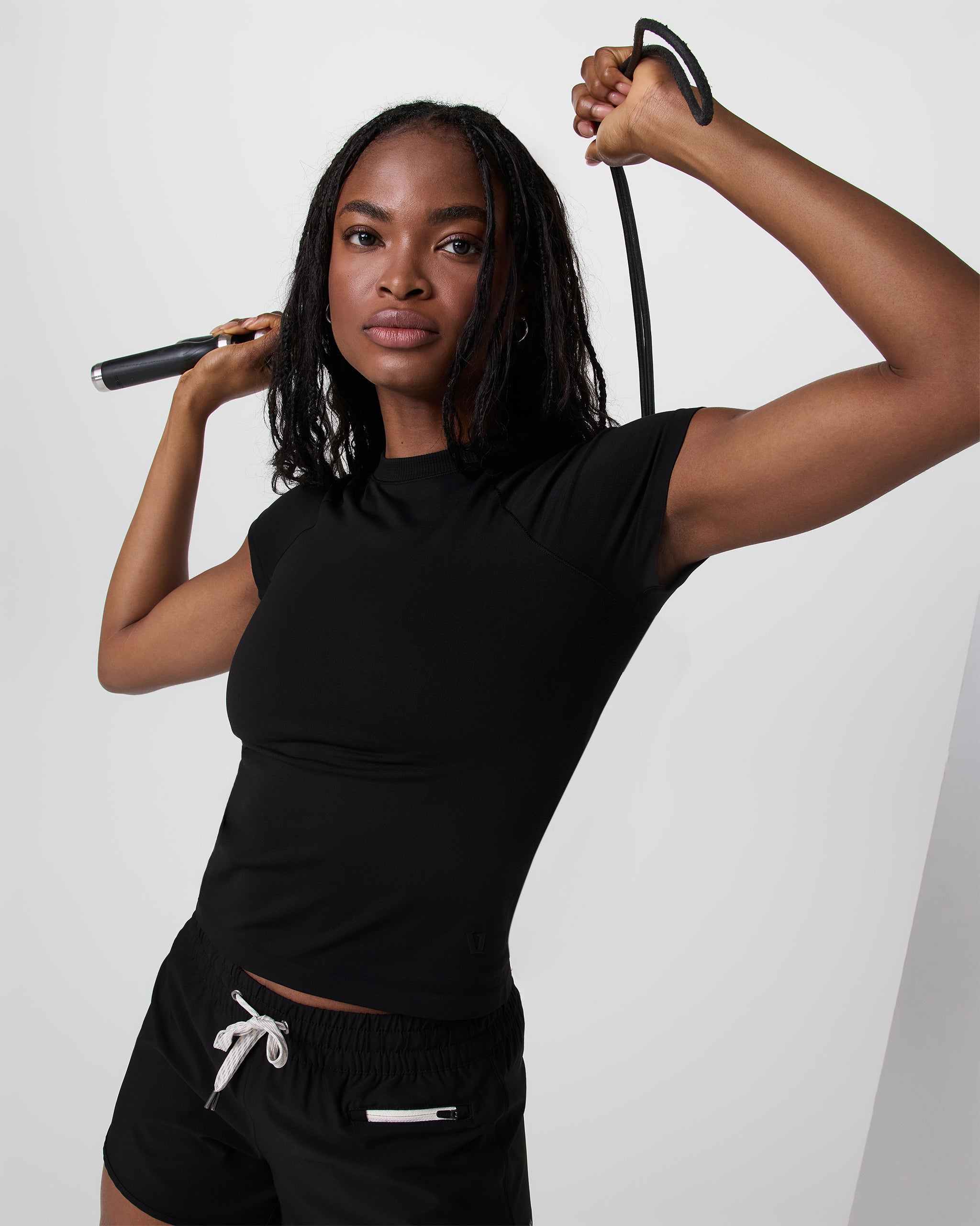 Short Sleeve Seamless Surge Tee | Black - Image 2