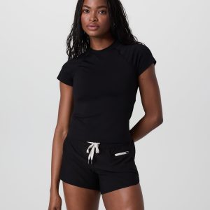 Short Sleeve Seamless Surge Tee | Black