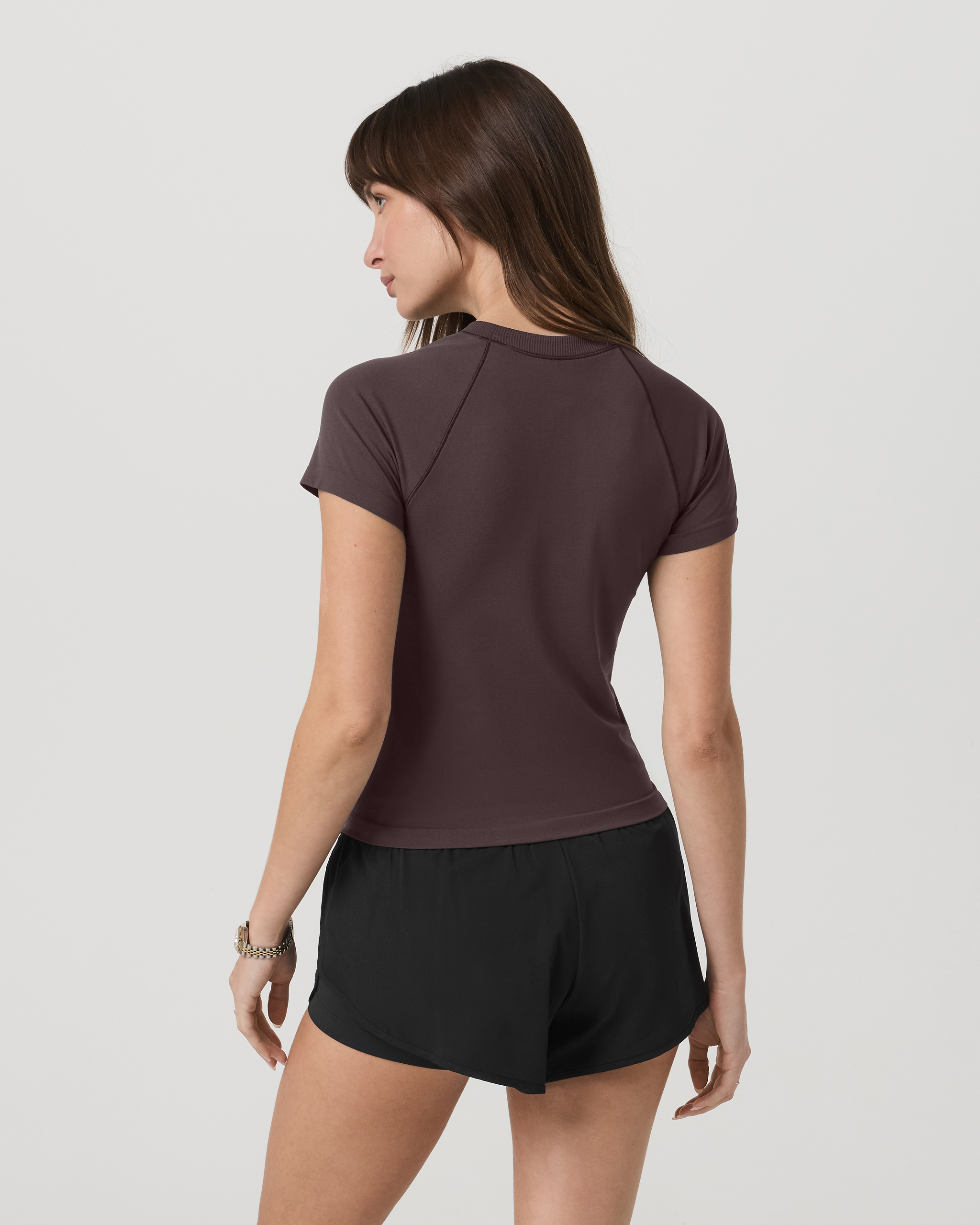 Short Sleeve Seamless Surge Tee | French Roast - Image 3