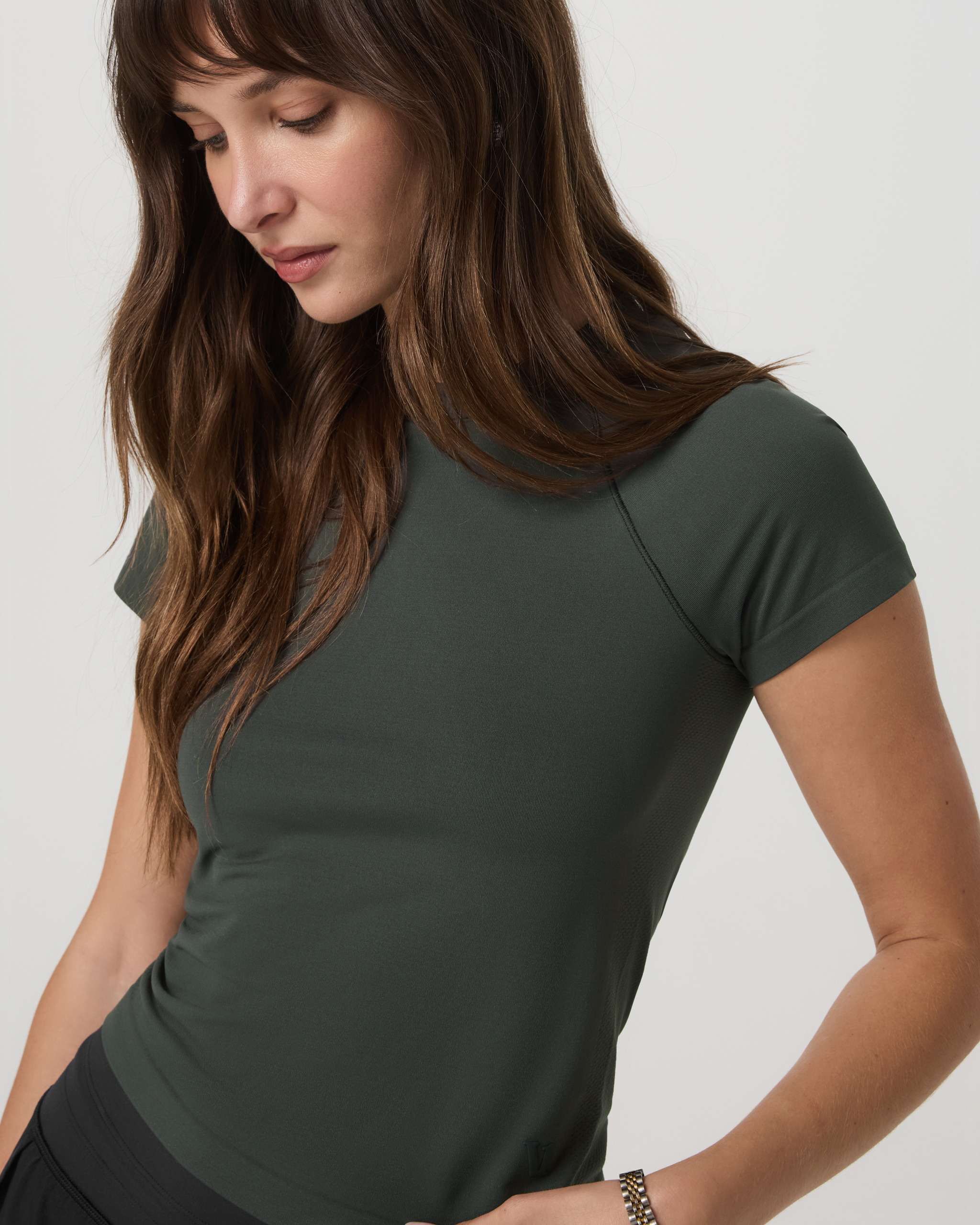 Short Sleeve Seamless Surge Tee | Dark Jade - Image 5