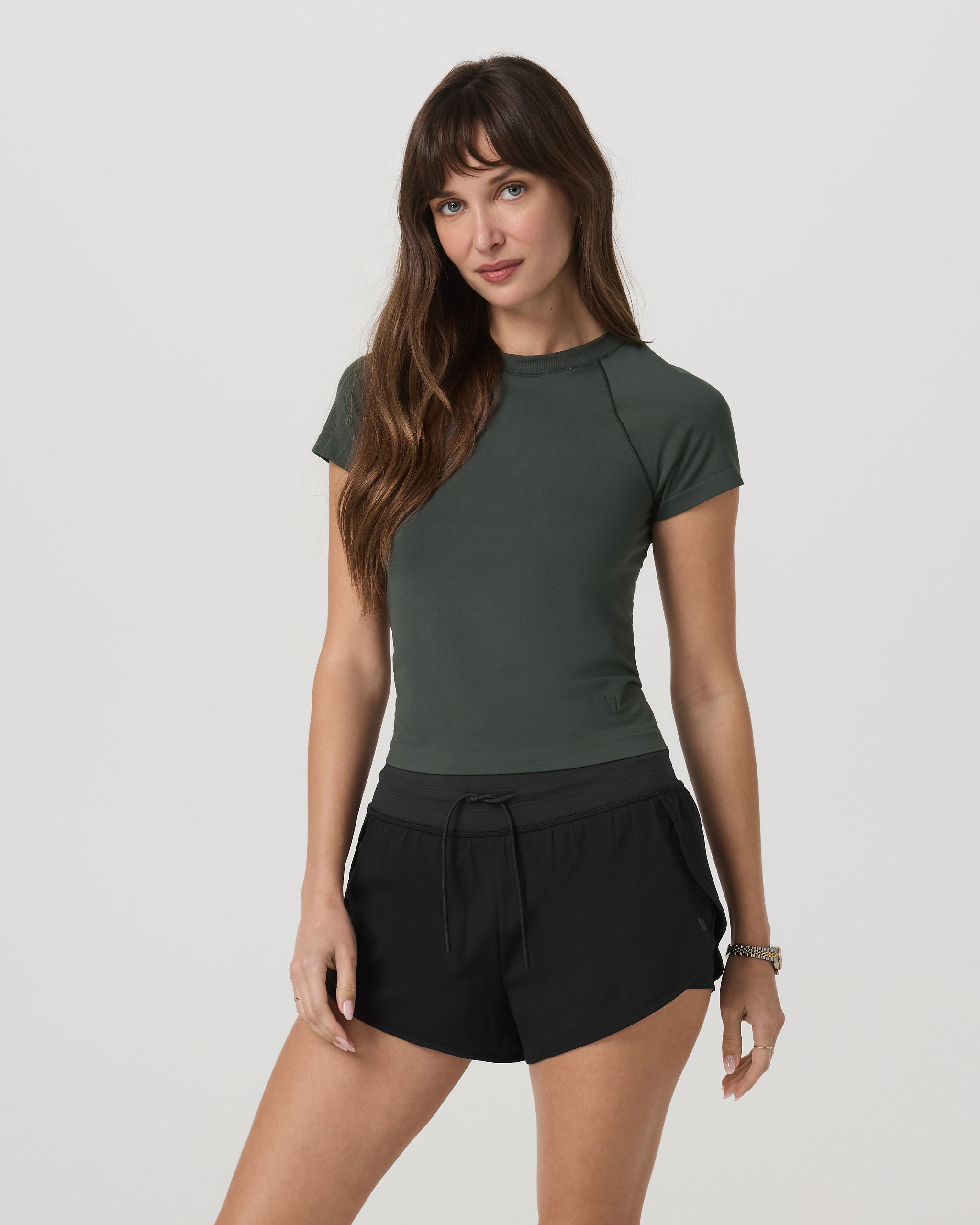 Short Sleeve Seamless Surge Tee | Dark Jade - Image 2