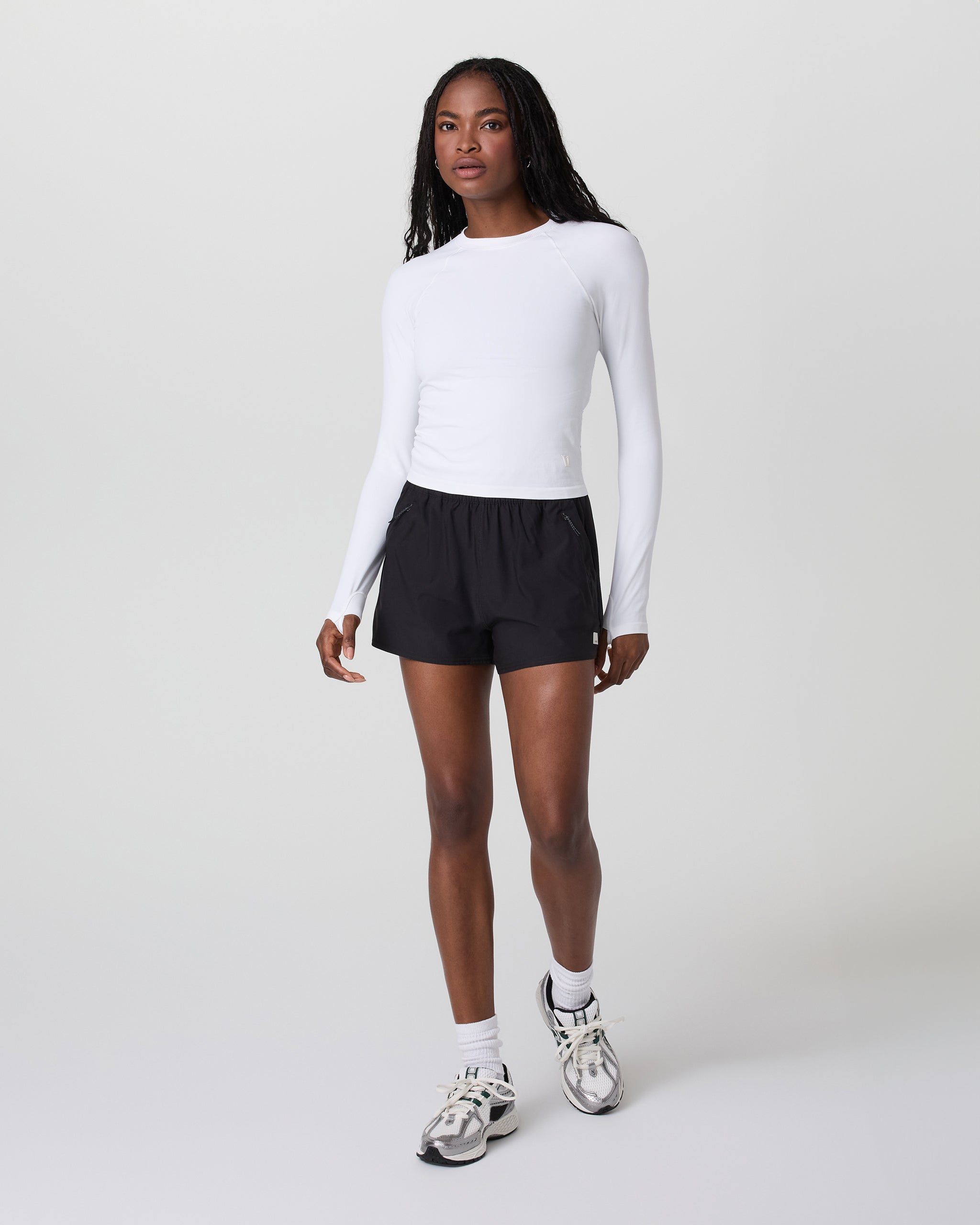 Long Sleeve Seamless Surge Tee | White - Image 4