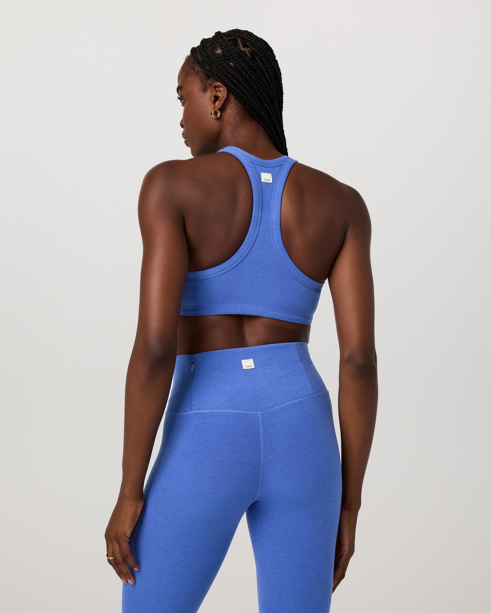 Elevation Racer Bra | Bright Iris Heather - Image 2
