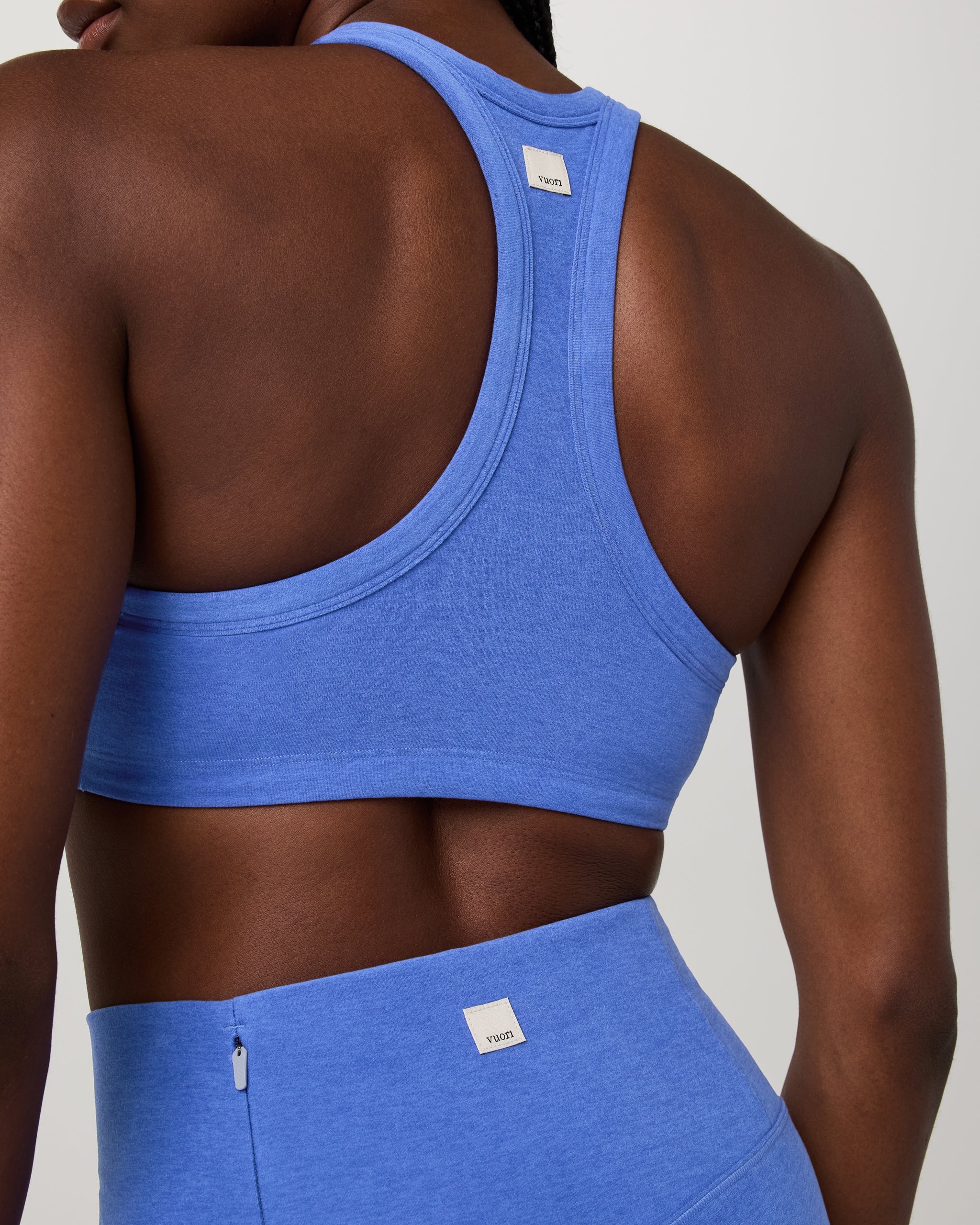 Elevation Racer Bra | Bright Iris Heather - Image 3