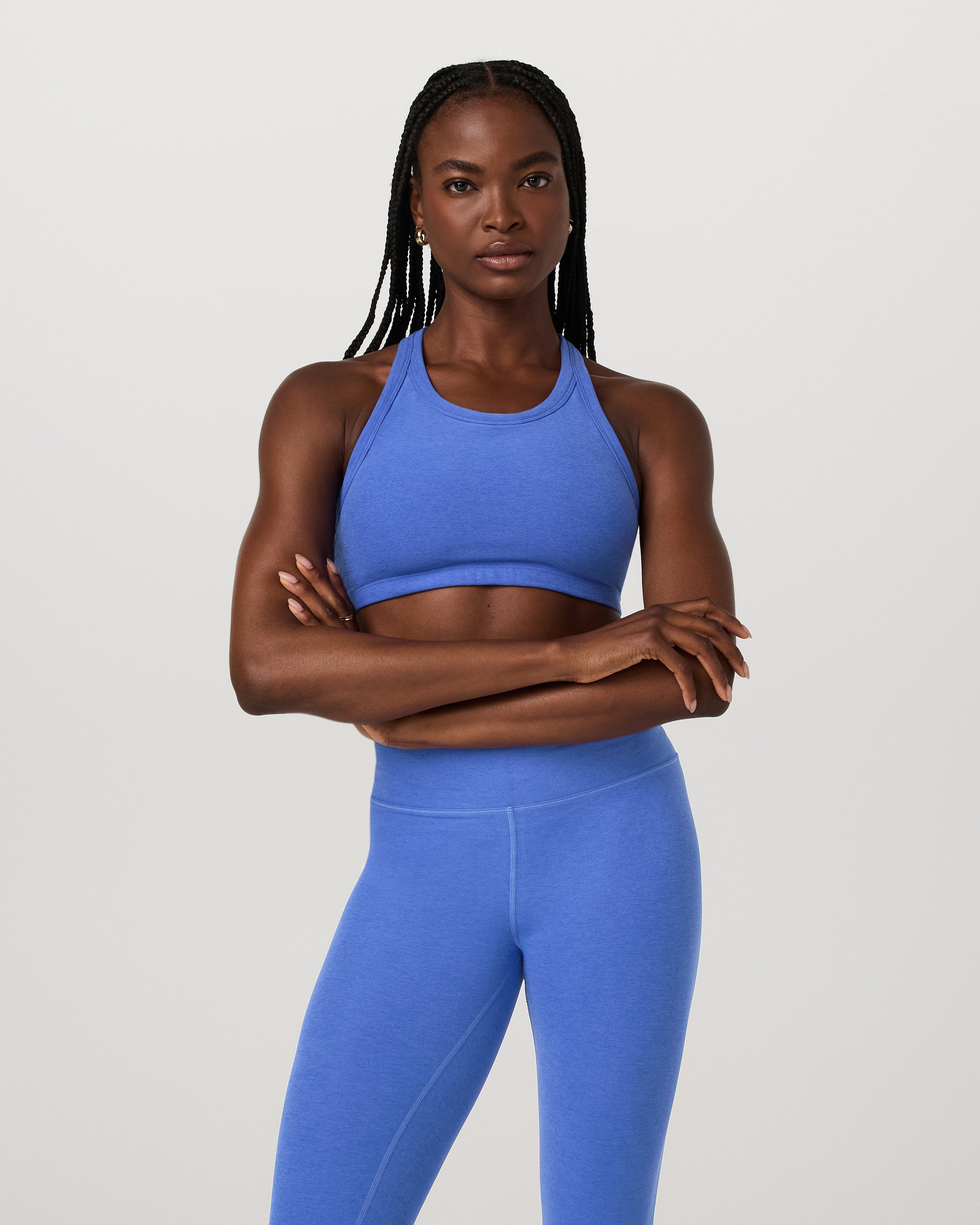 Elevation Racer Bra | Bright Iris Heather - Image 5
