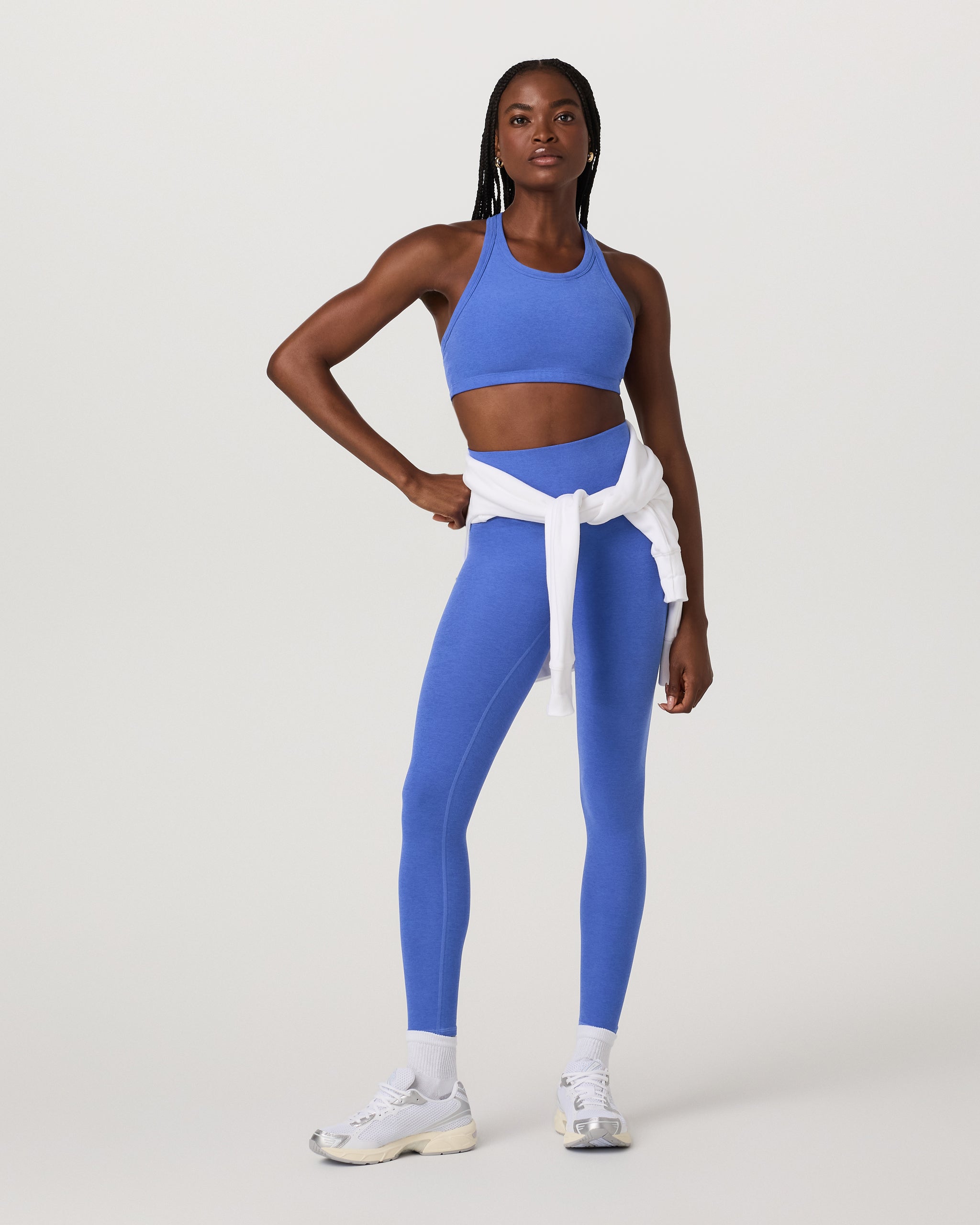 Elevation Racer Bra | Bright Iris Heather - Image 4