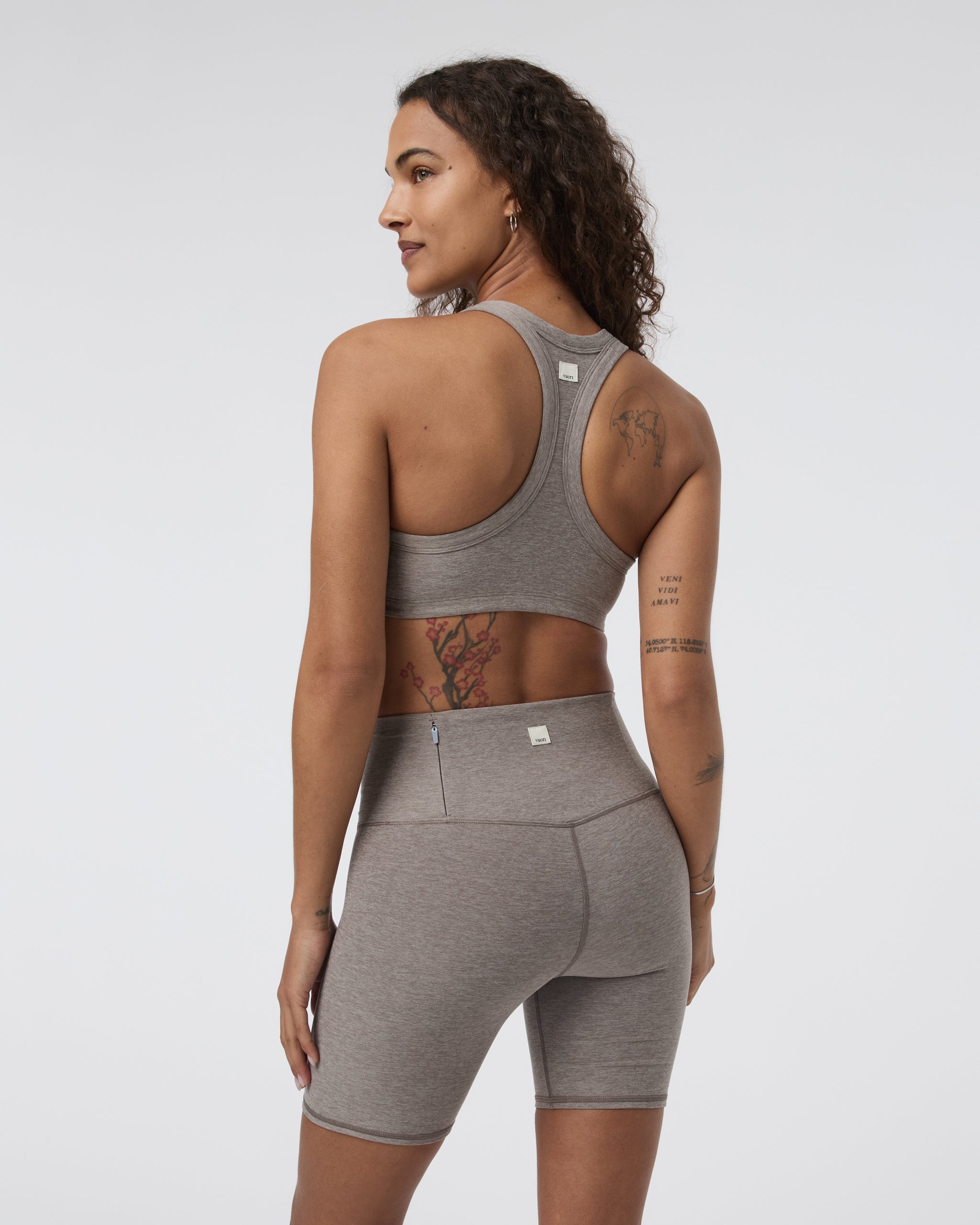 Elevation Racer Bra | Cobblestone Heather - Image 4