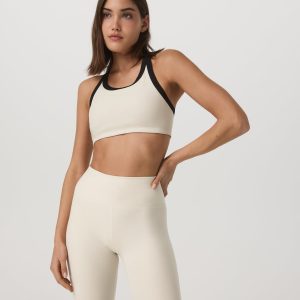 Elevation Racer Bra | Bone Heather