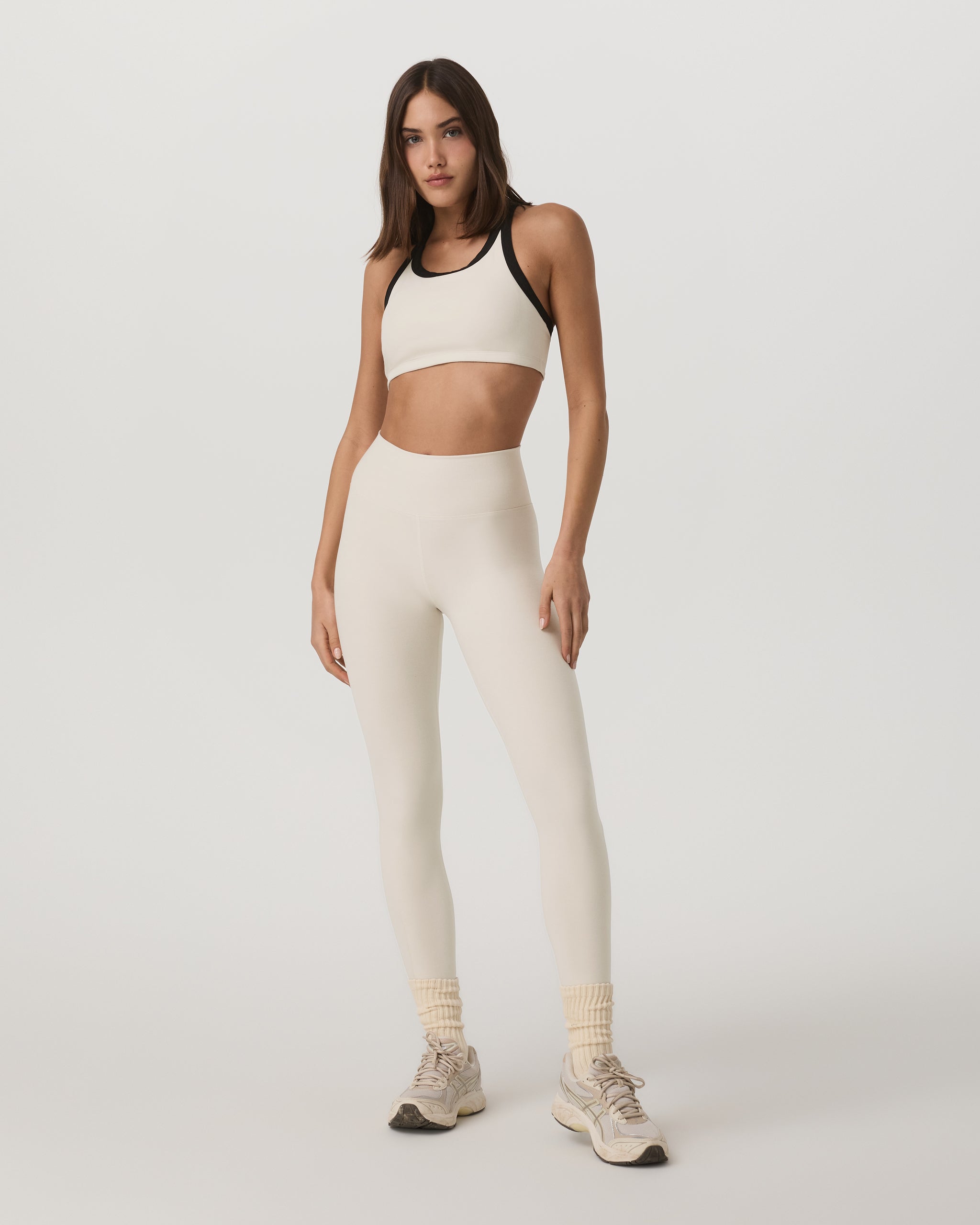 Elevation Racer Bra | Bone Heather - Image 3