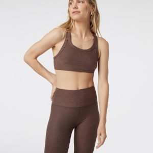 Elevation Racer Bra | Chocolate Milk Heather