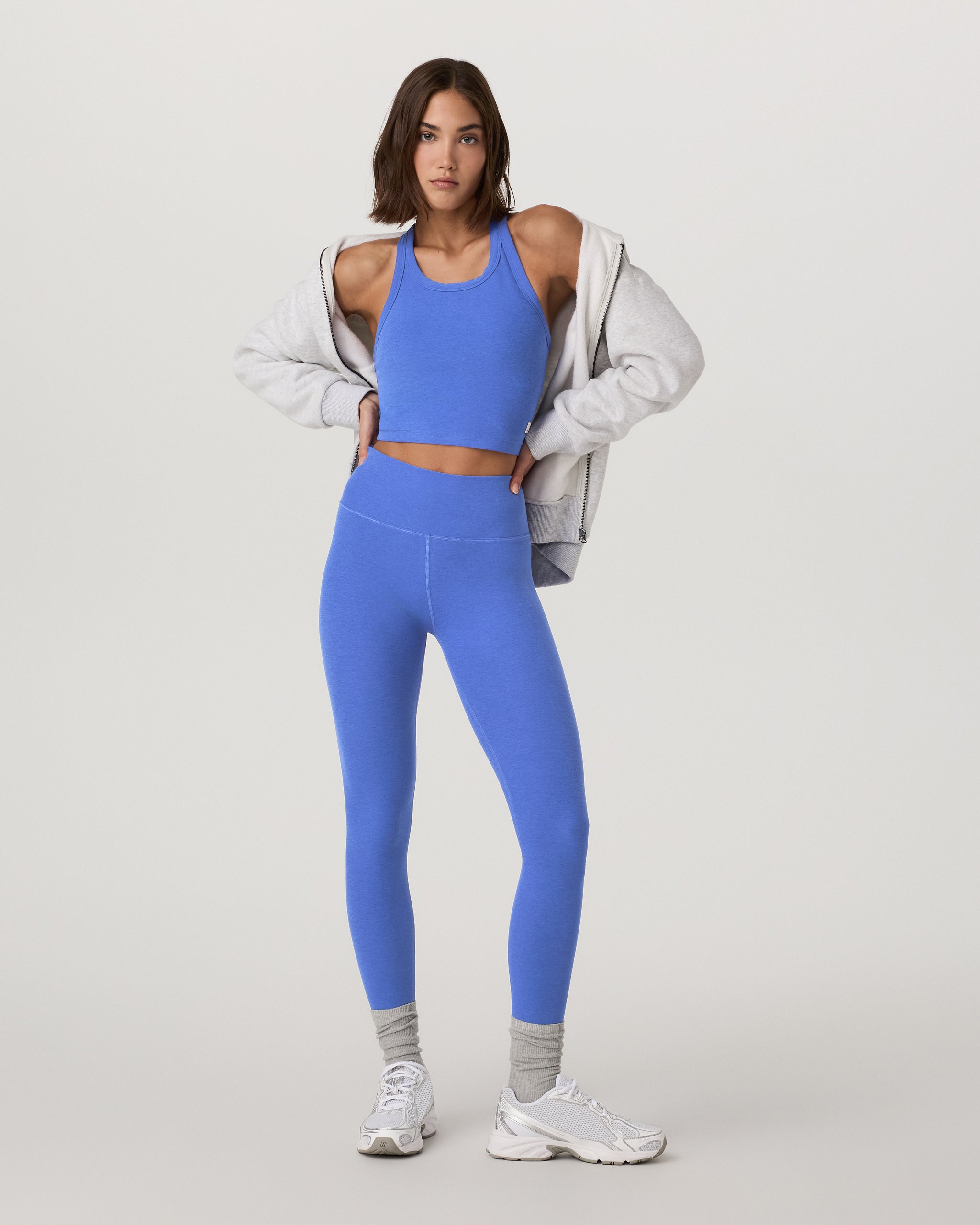 Elevation Racerback Tank | Bright Iris Heather - Image 4