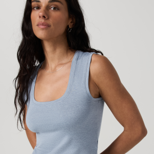 Halo Essential Scoop Tank | Coastal Fog Heather