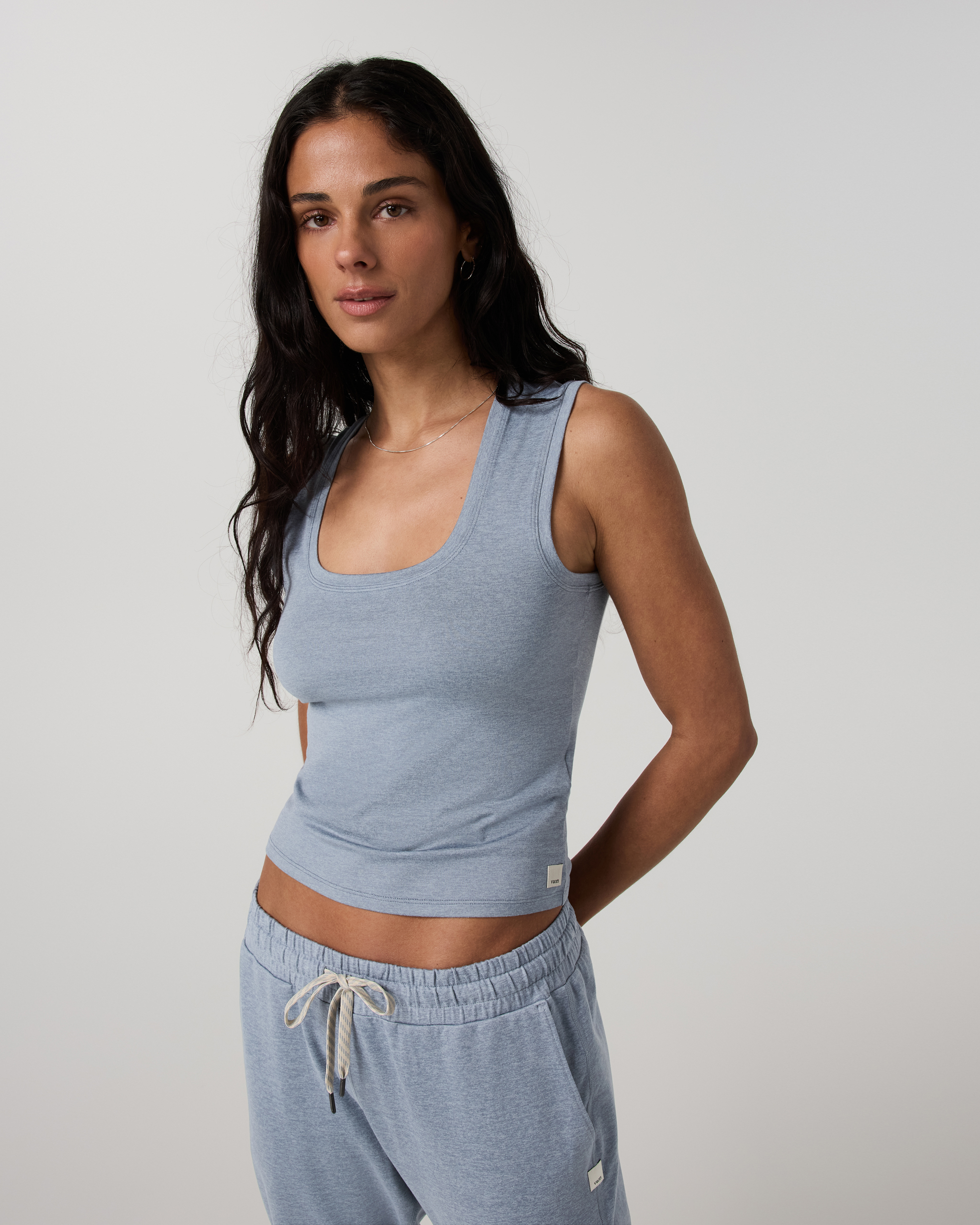 Halo Essential Scoop Tank | Coastal Fog Heather - Image 5