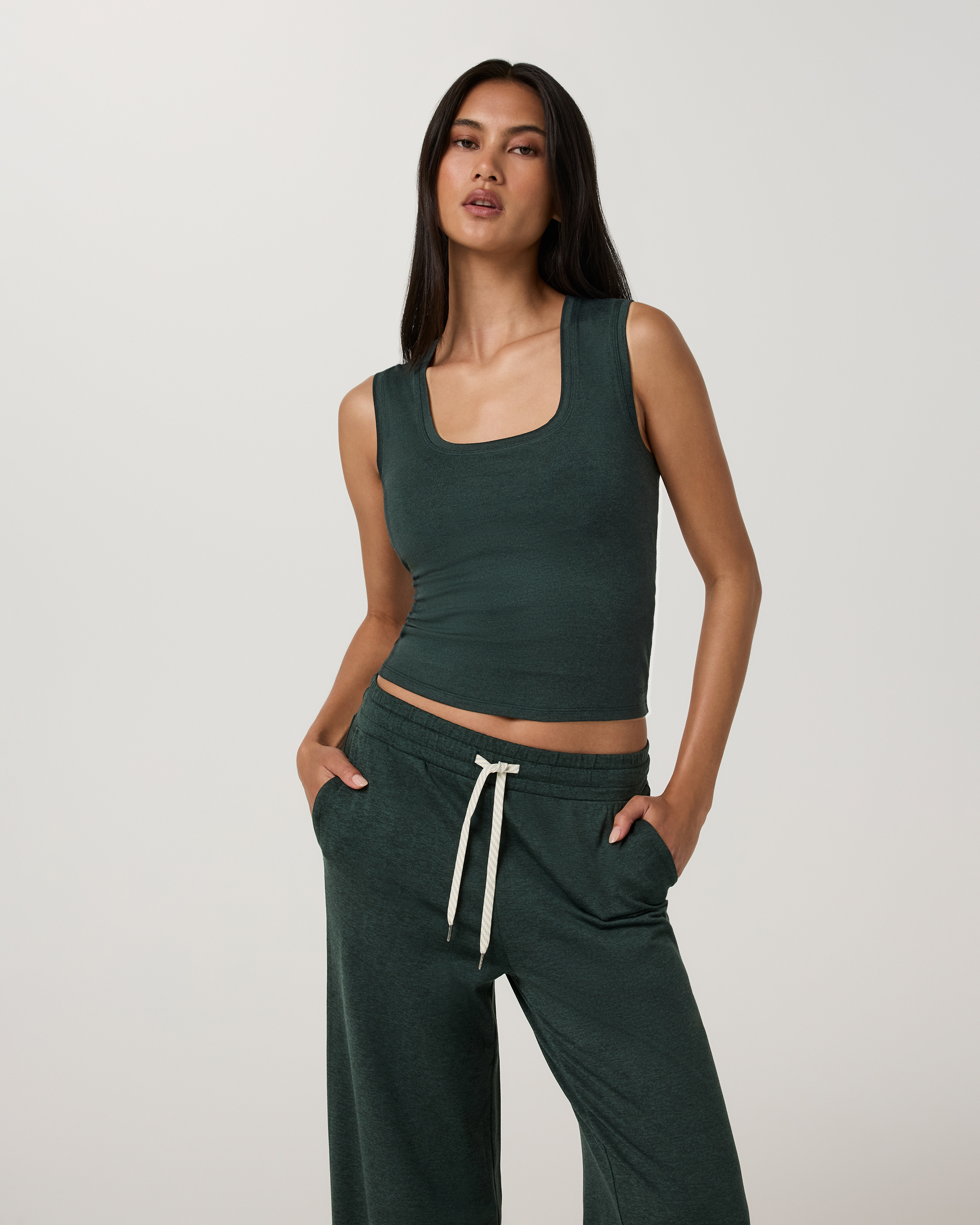 Halo Essential Scoop Tank | Hemlock Heather - Image 4
