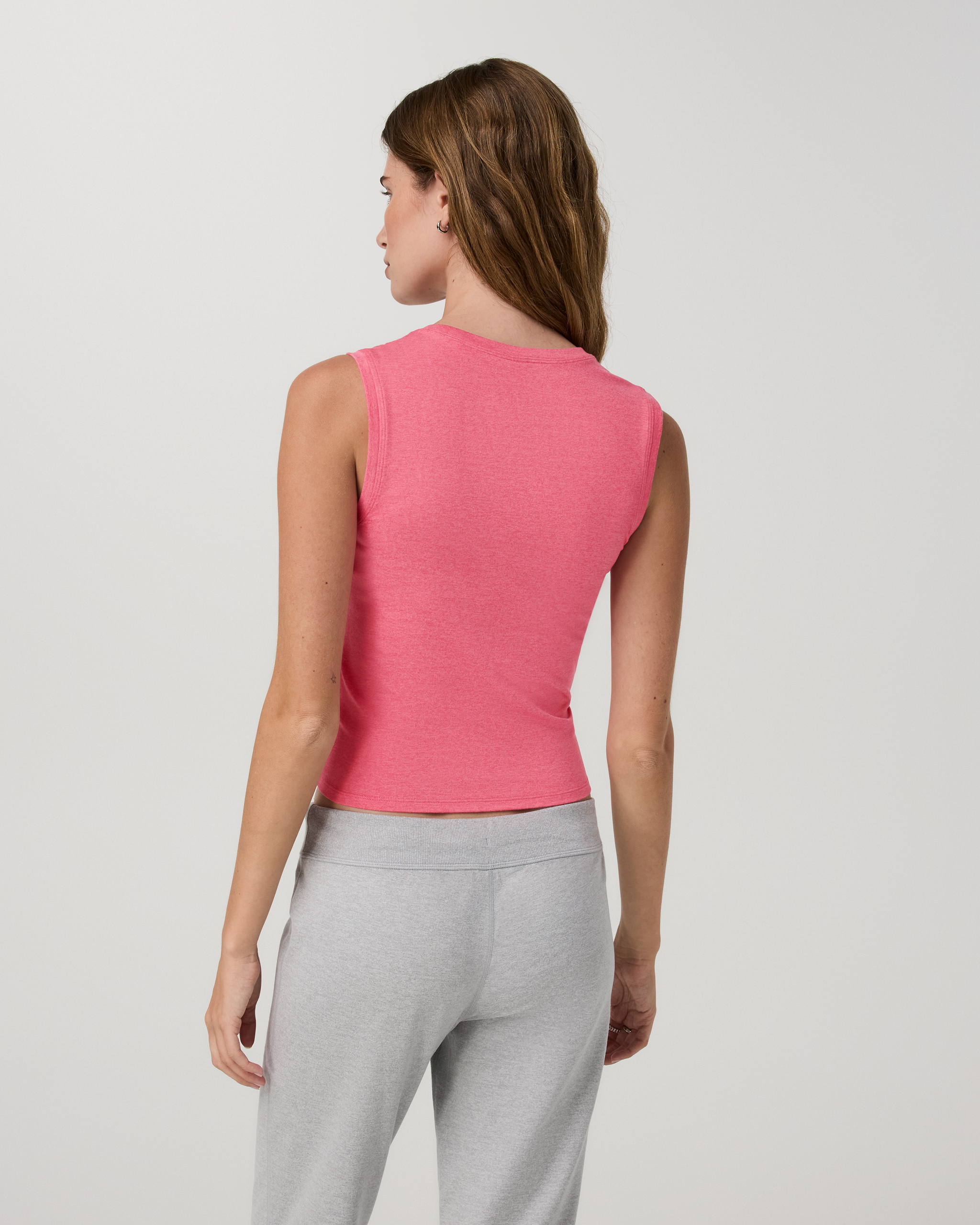 Halo Essential Scoop Tank | Sunset Pink Heather - Image 3
