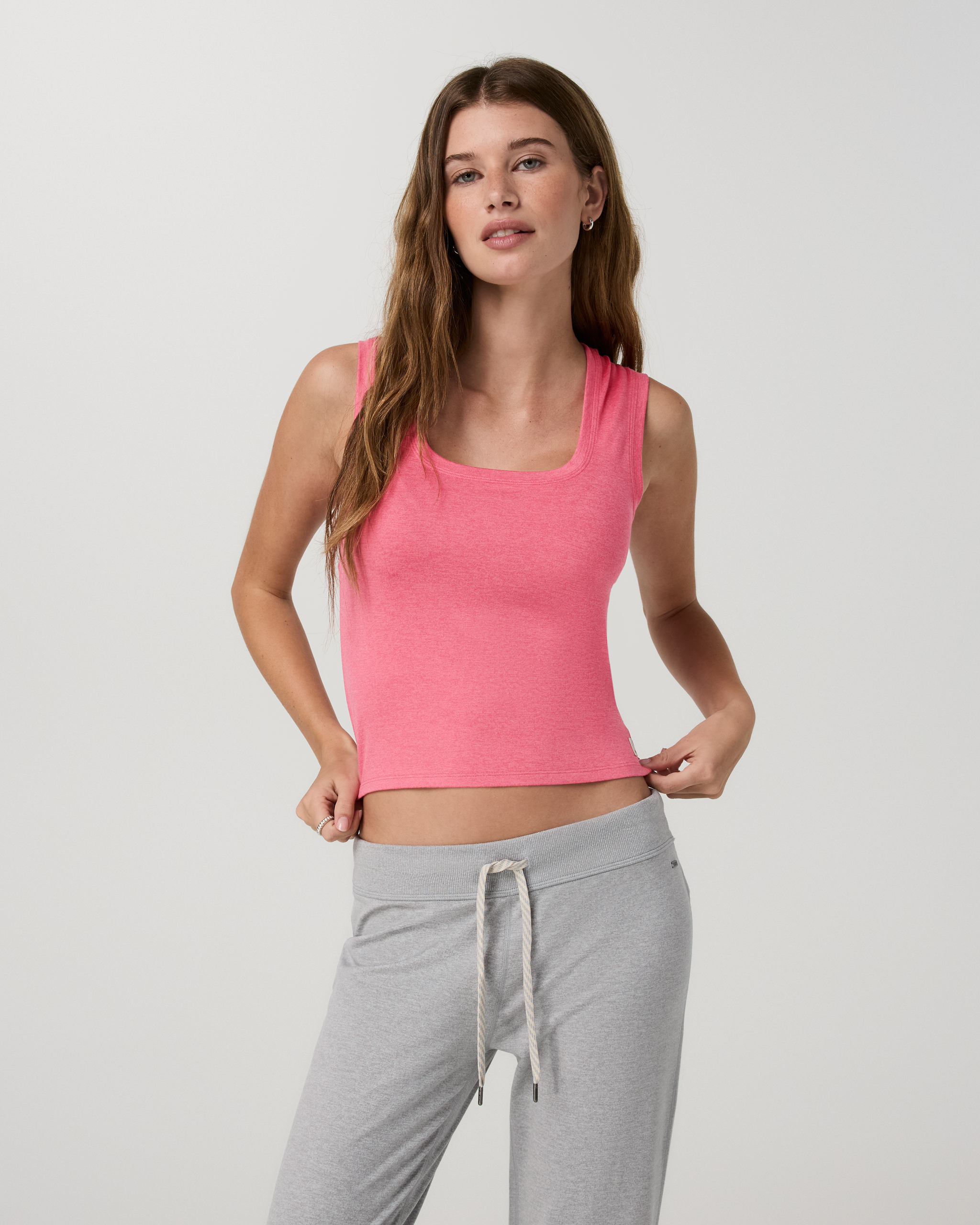 Halo Essential Scoop Tank | Sunset Pink Heather - Image 5