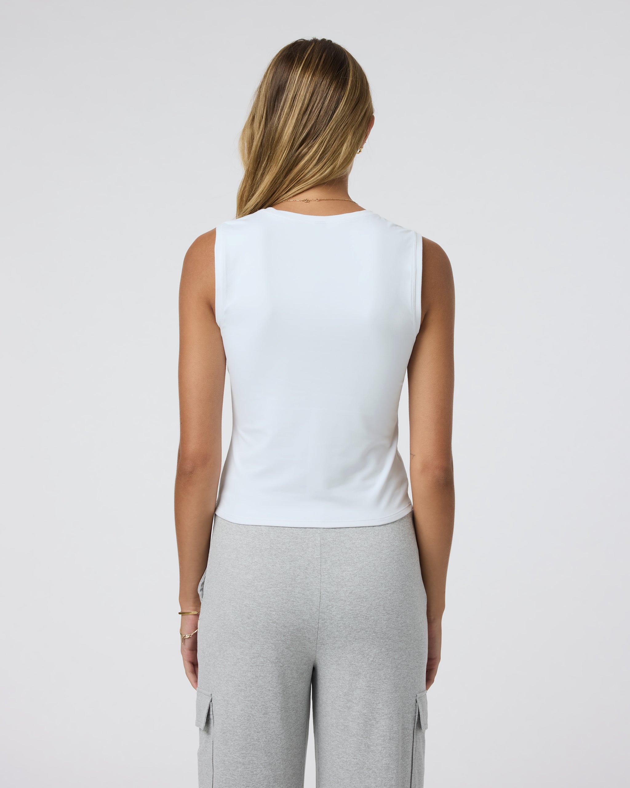 Halo Essential Scoop Tank | White - Image 3