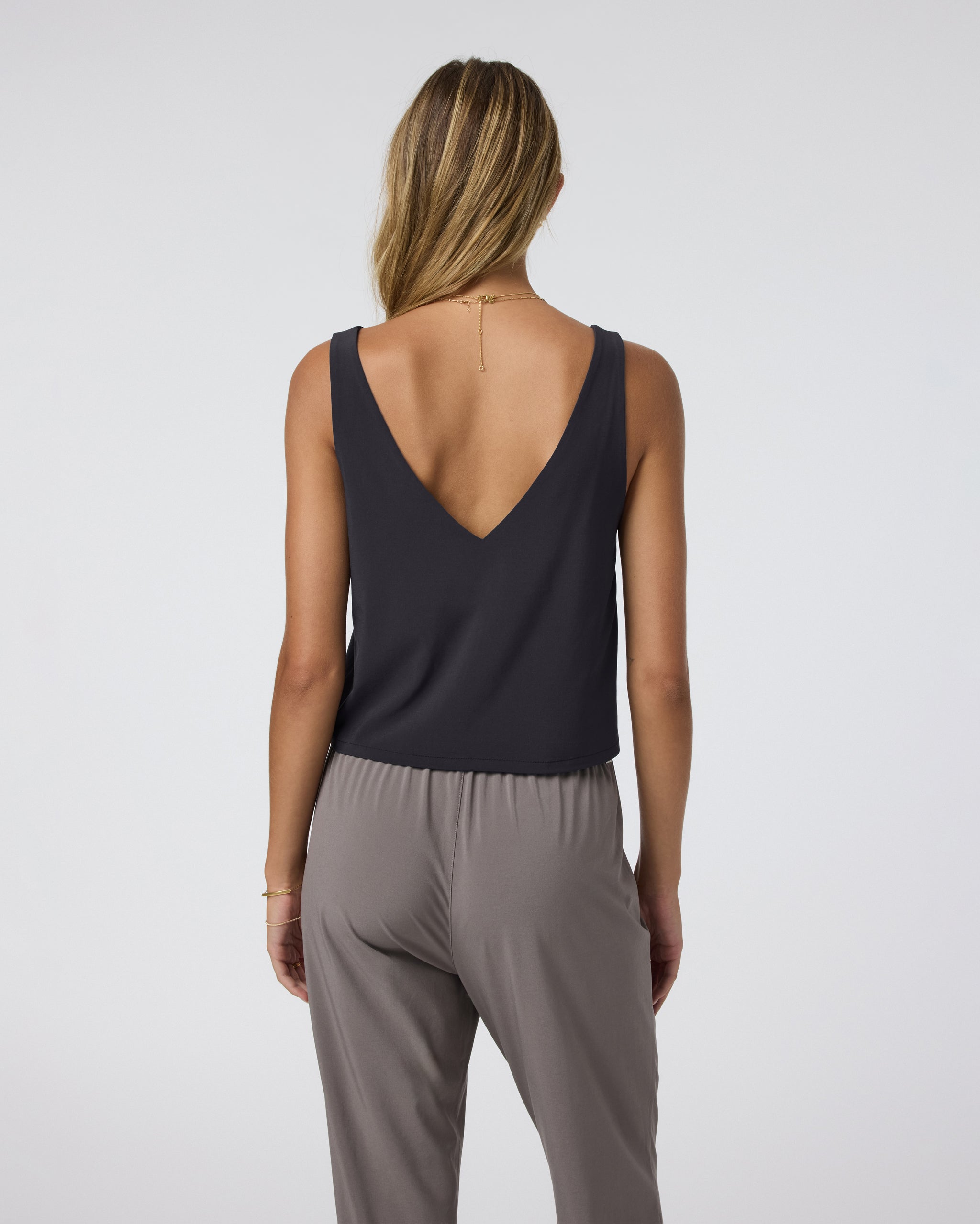 Villa Cropped Tank | Black - Image 3