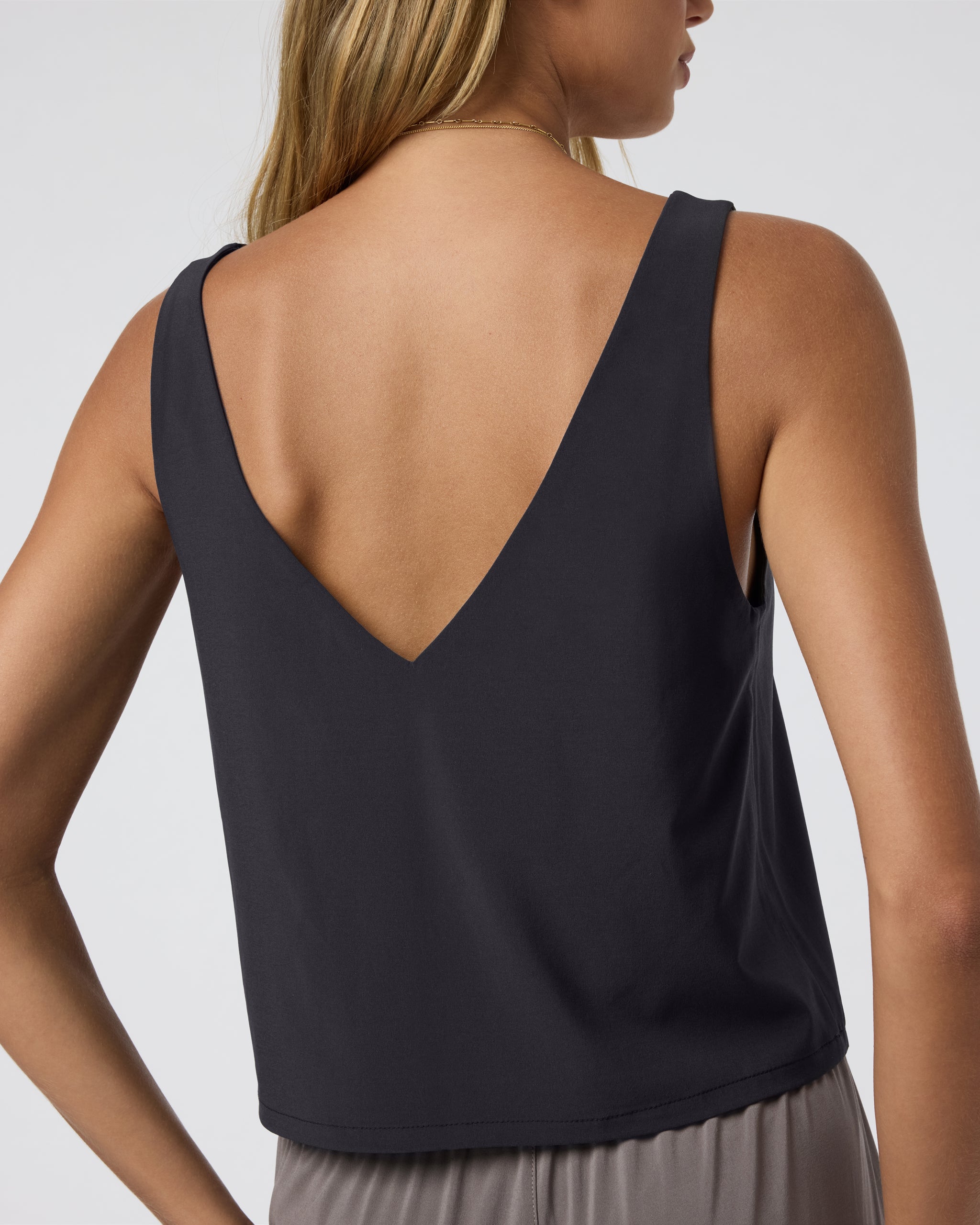 Villa Cropped Tank | Black - Image 4