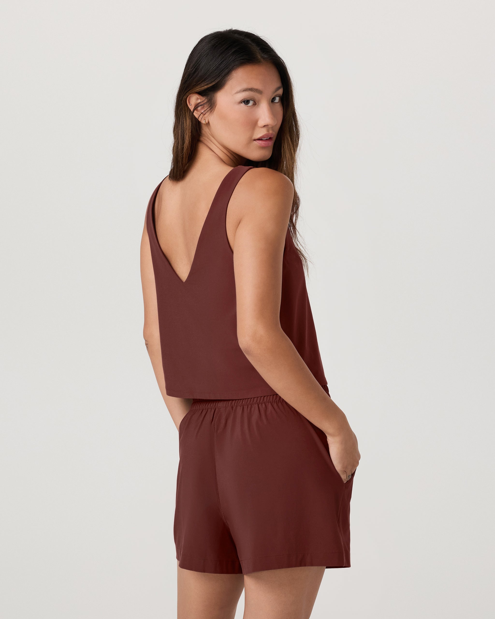 Villa Cropped Tank | Burnt Sienna - Image 3