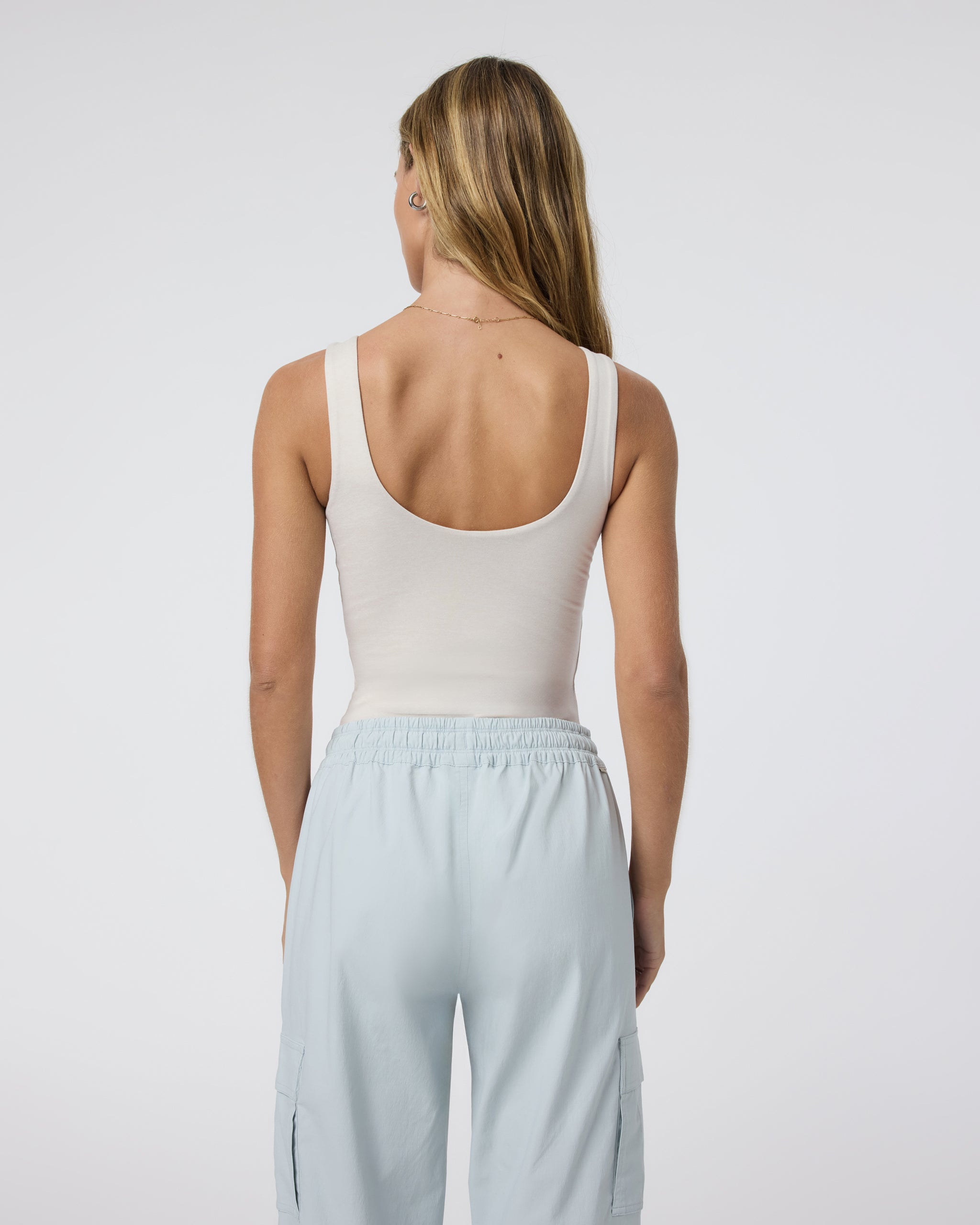 Sleeveless Halo Bodysuit | Ecru Heather - Image 3