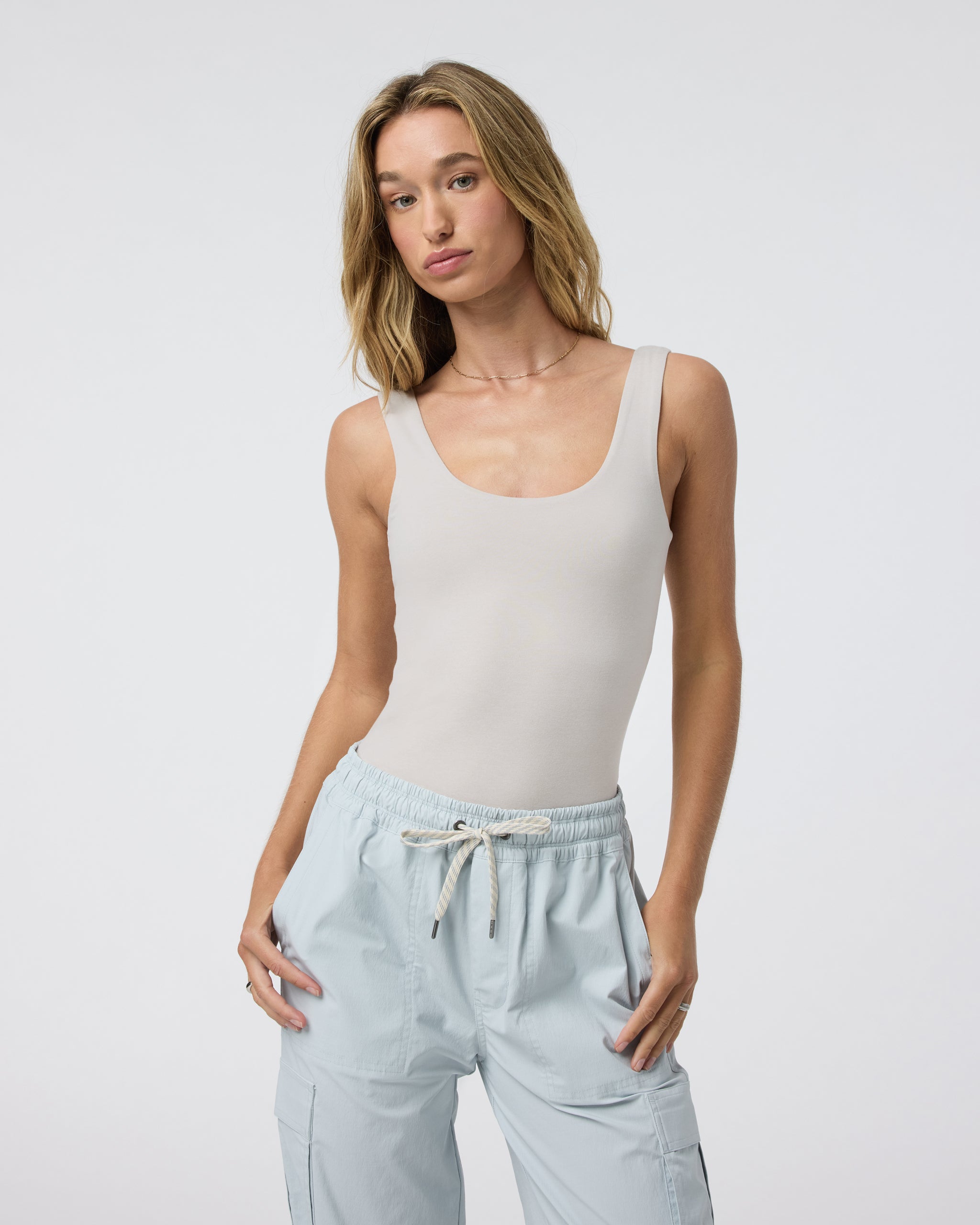Sleeveless Halo Bodysuit | Ecru Heather - Image 5