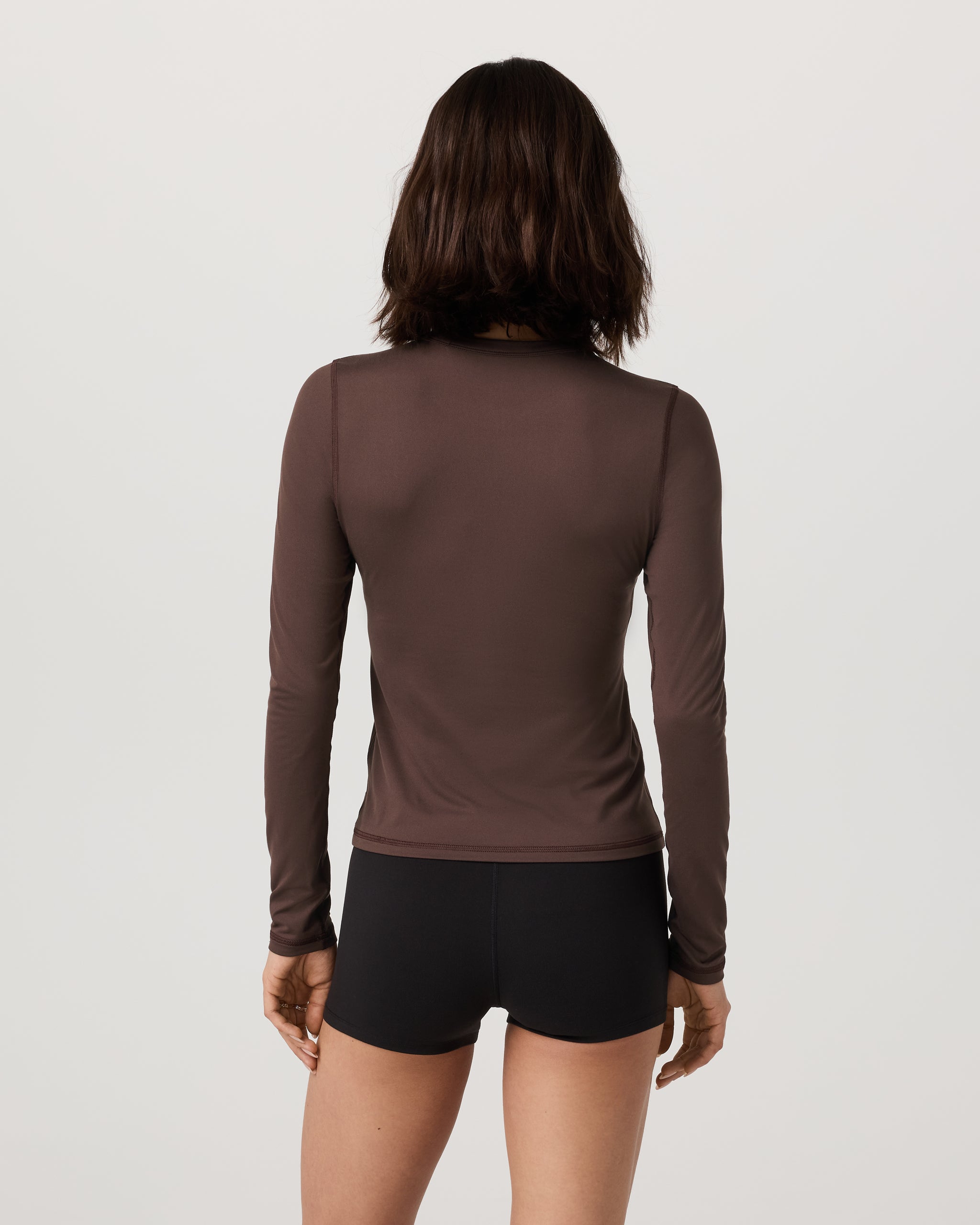 Long Sleeve Lux Crew Tee | Java - Image 3