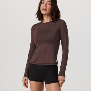Long Sleeve Lux Crew Tee | Java