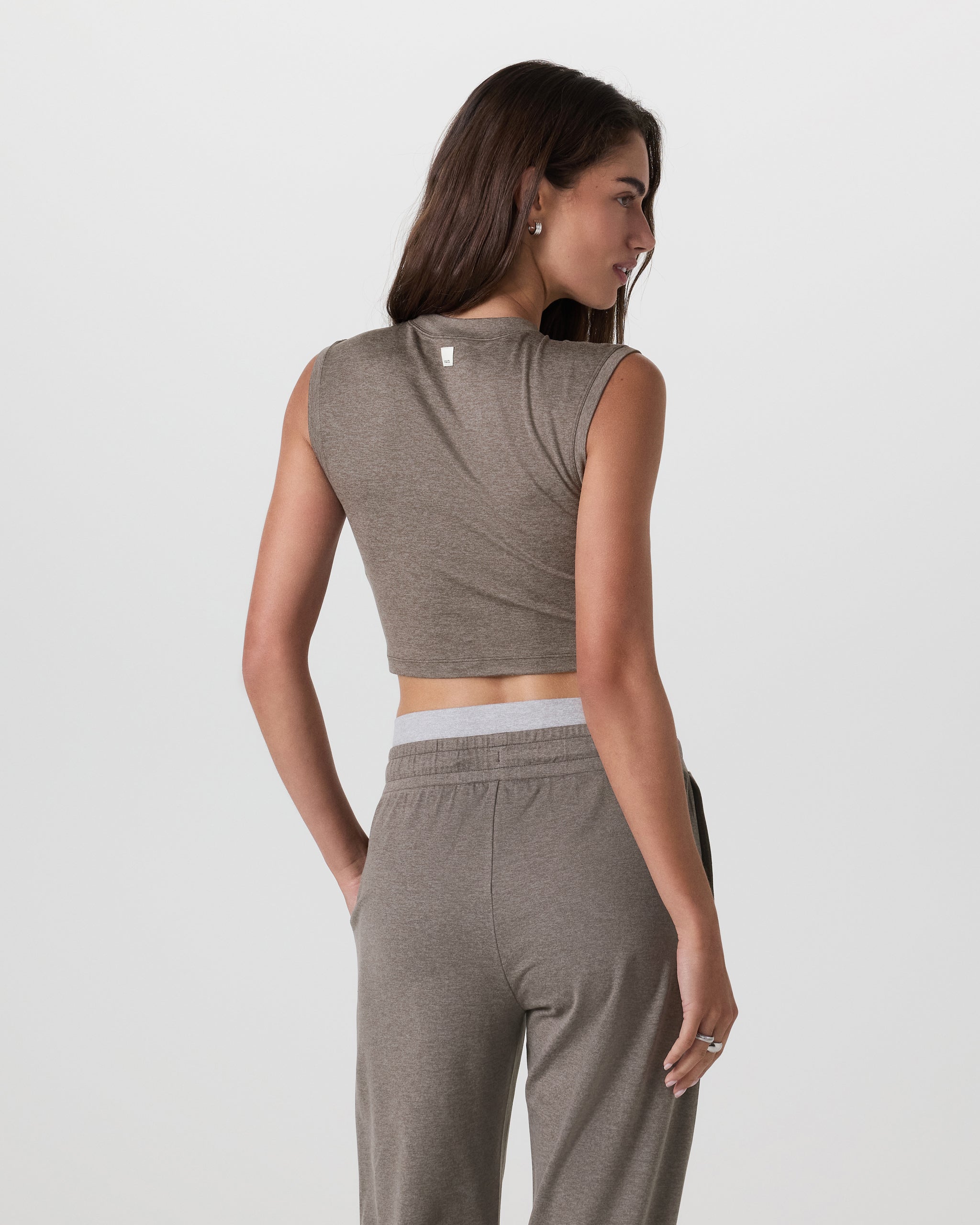 Halo Reina Crop Tank | Chia Heather - Image 3