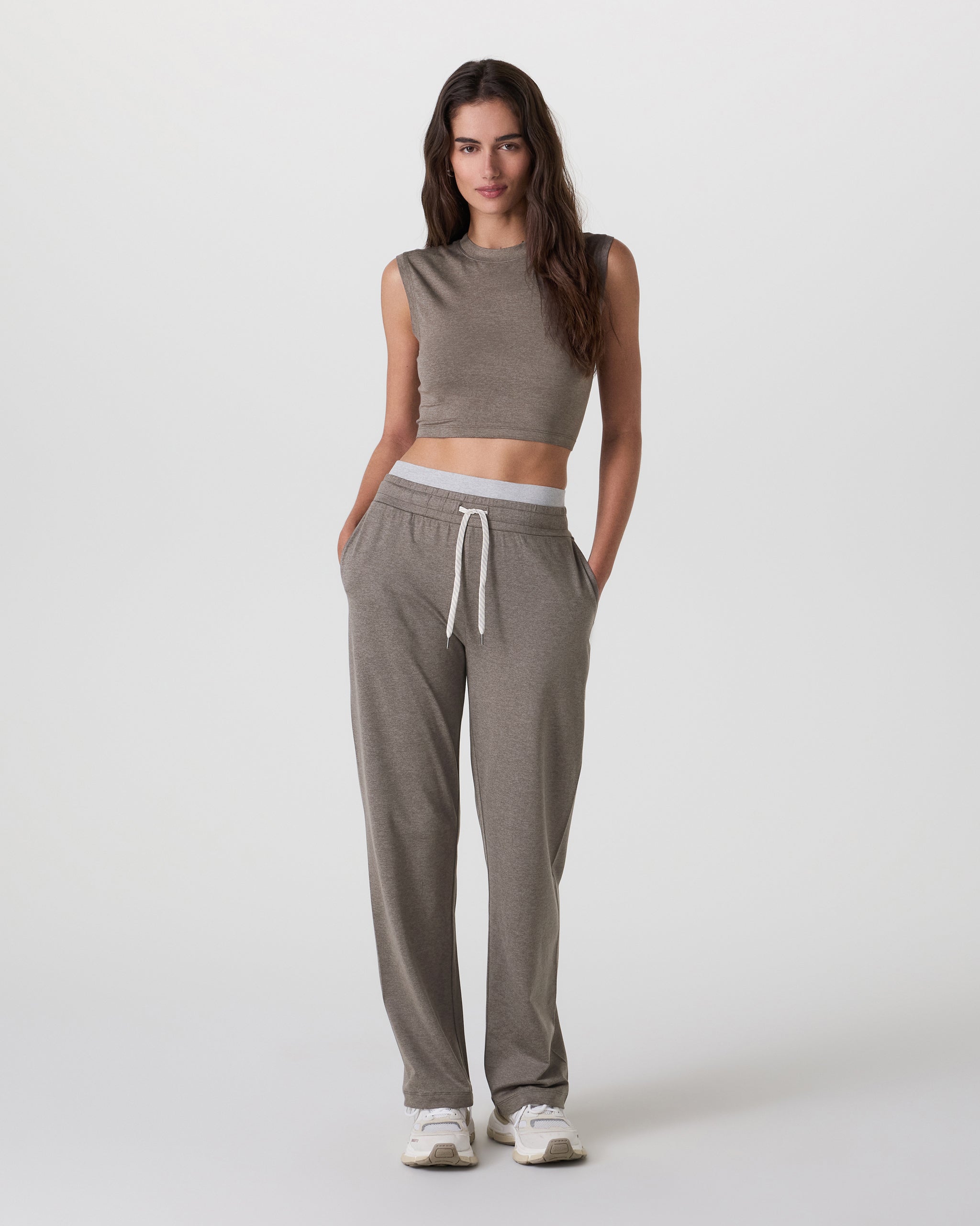 Halo Reina Crop Tank | Chia Heather - Image 4