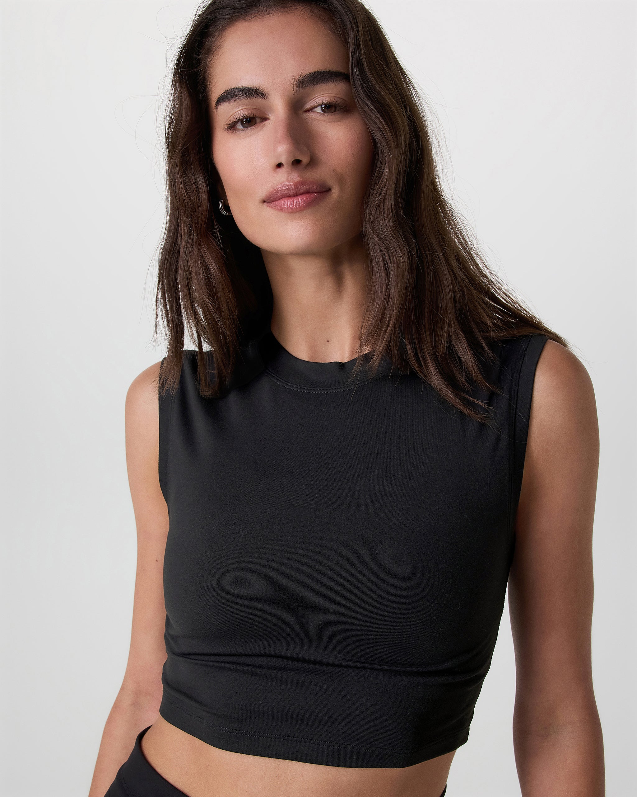 Halo Reina Crop Tank | Solid Black - Image 2