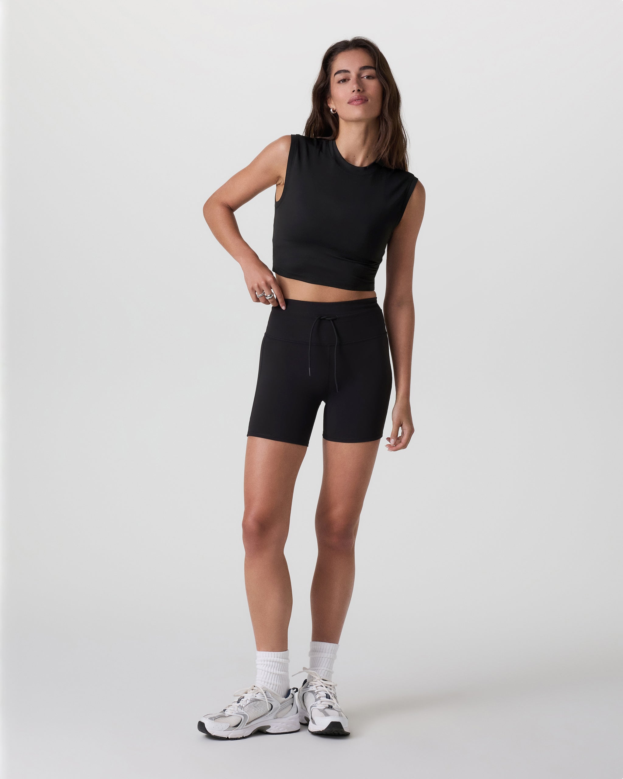 Halo Reina Crop Tank | Solid Black - Image 4