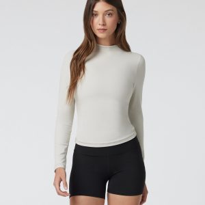 Vuori AllTheFeels™ Long Sleeve Mock | Ecru
