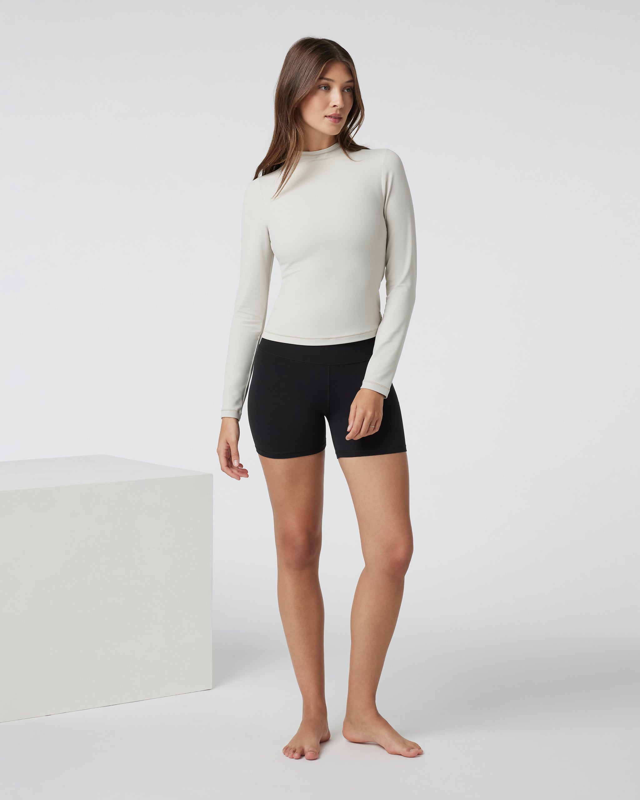 Vuori AllTheFeels™ Long Sleeve Mock | Ecru - Image 2