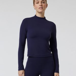 Vuori AllTheFeels™ Long Sleeve Mock | Jet