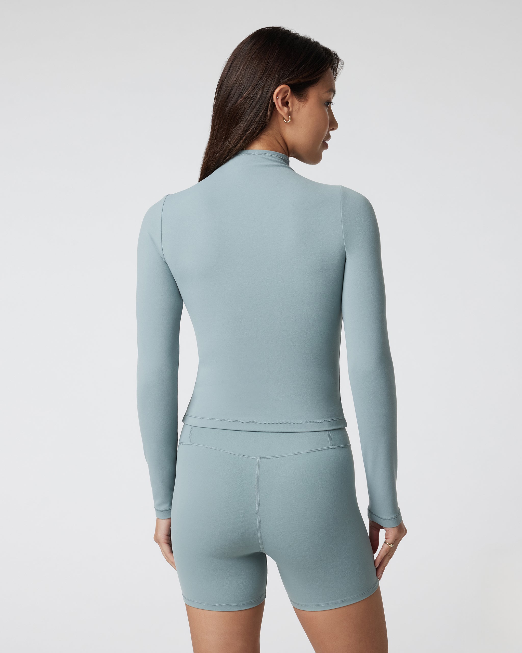 Vuori AllTheFeels™ Long Sleeve Mock | Vintage Pistachio - Image 3