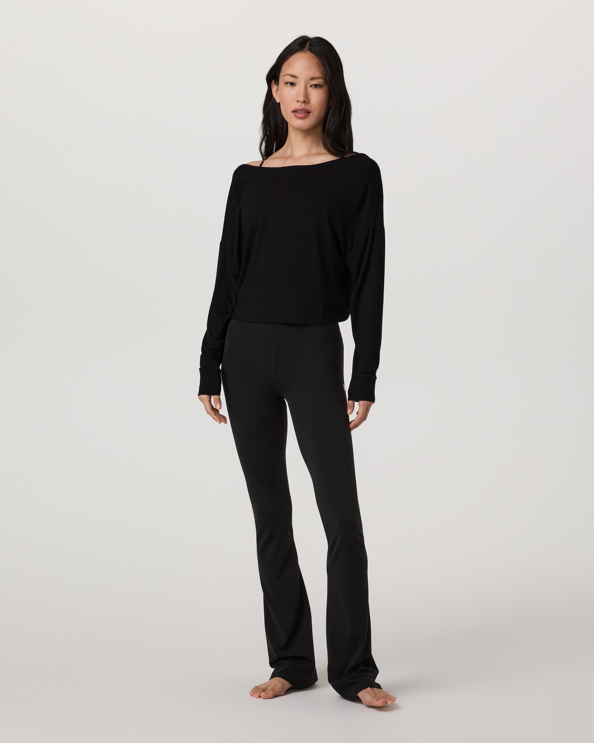 Long Sleeve Twist Top | Black - Image 6