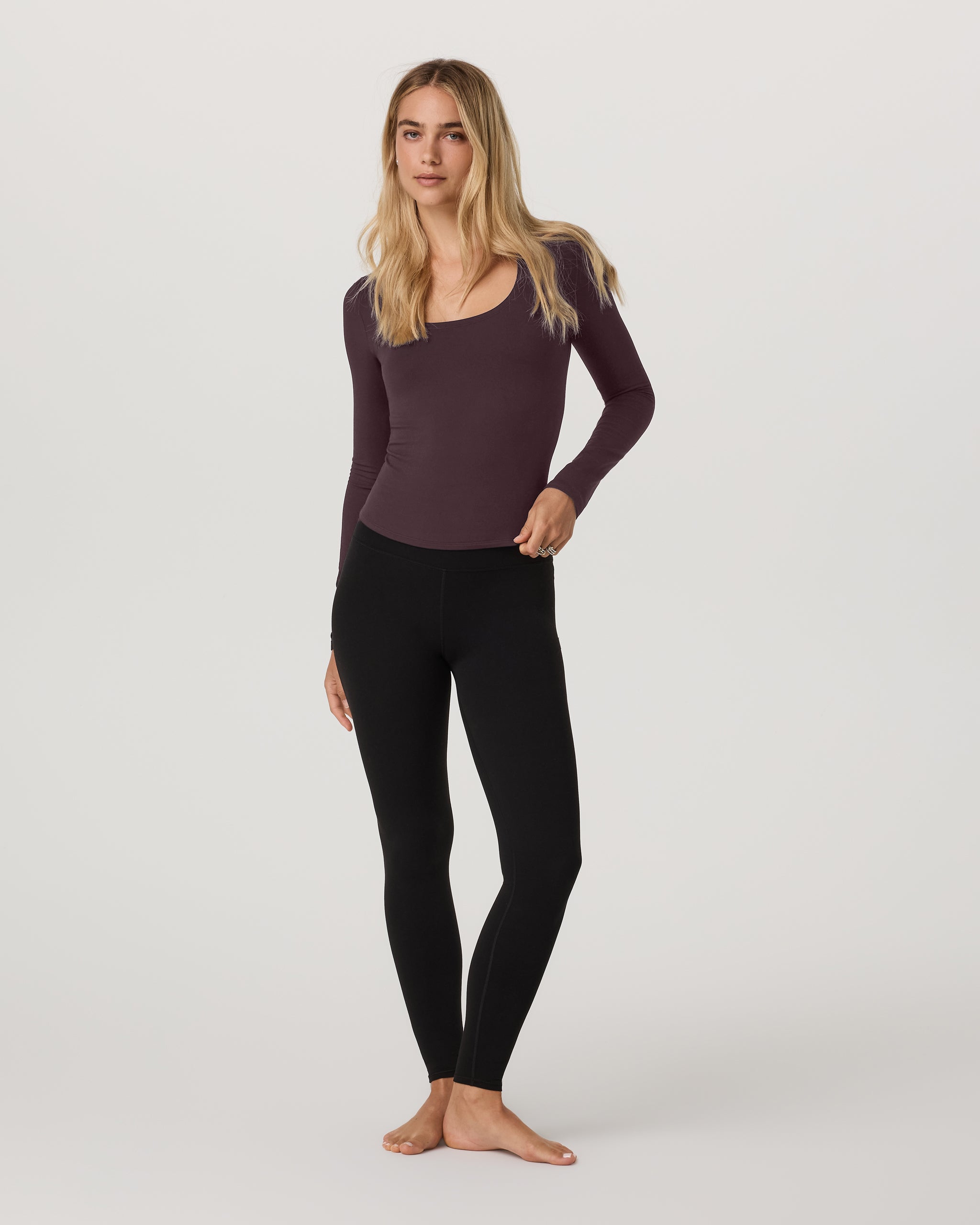 Long Sleeve Halo Essential Scoop | Raisin - Image 4