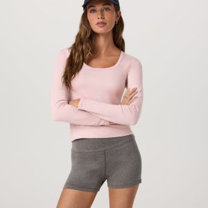 Long Sleeve Halo Essential Scoop | Vintage Rose Heather