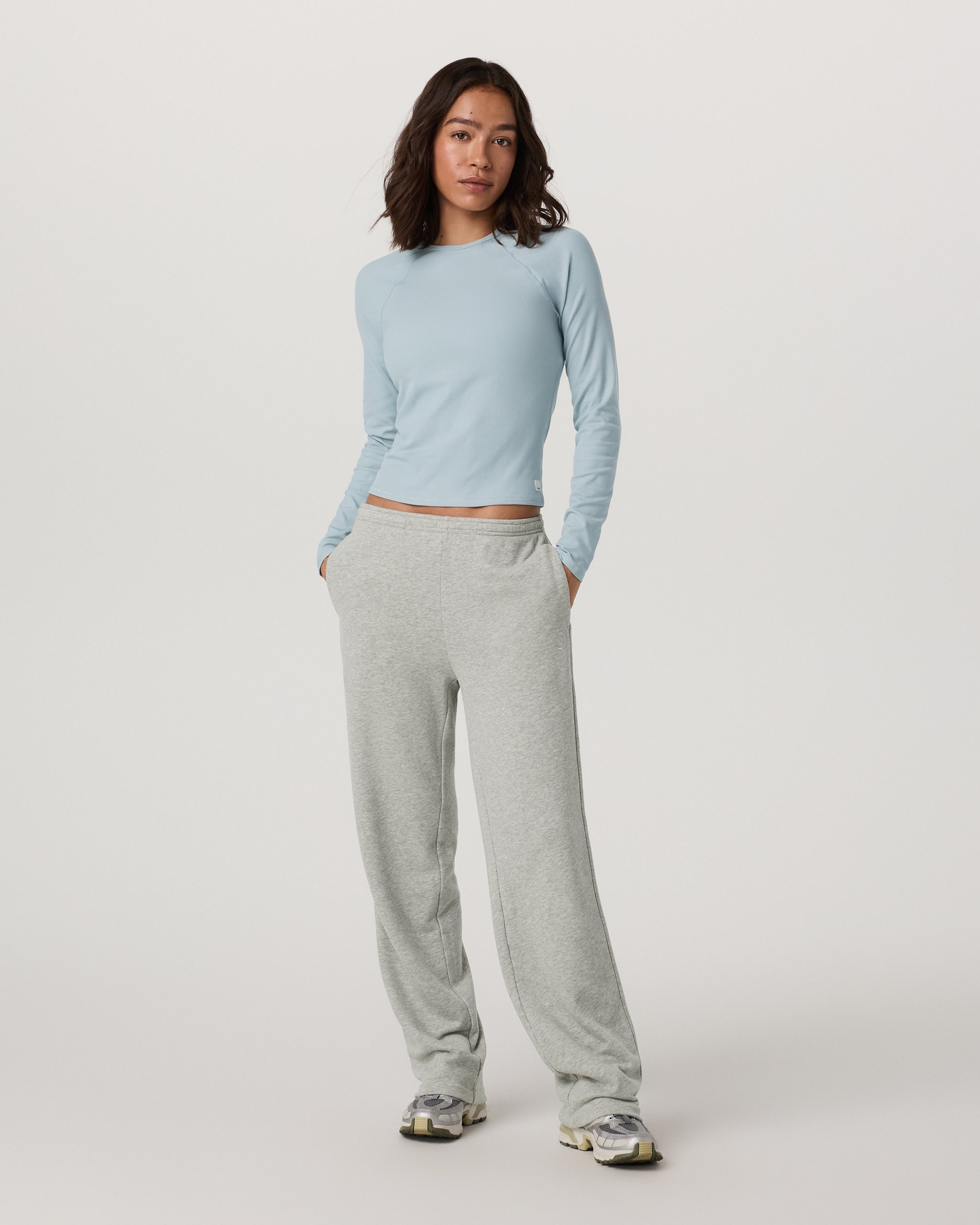 Long Sleeve Pose Crew | Blue Haze - Image 4