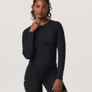 Long Sleeve Pose Crew | Black