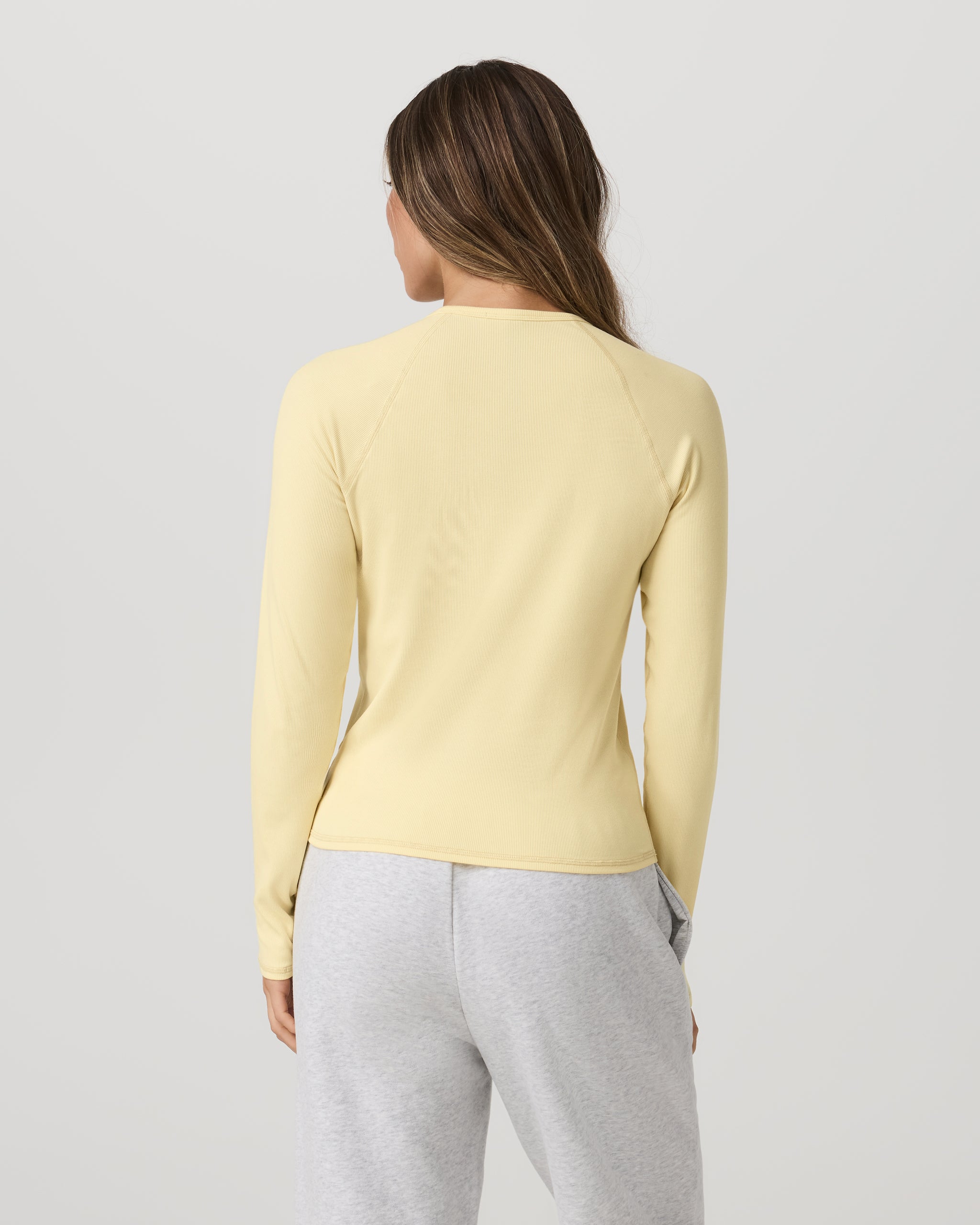 Long Sleeve Pose Crew | Lemon Snap - Image 3