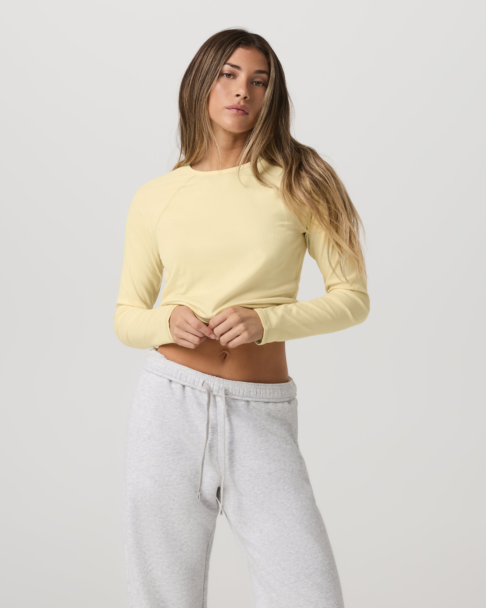 Long Sleeve Pose Crew | Lemon Snap - Image 5