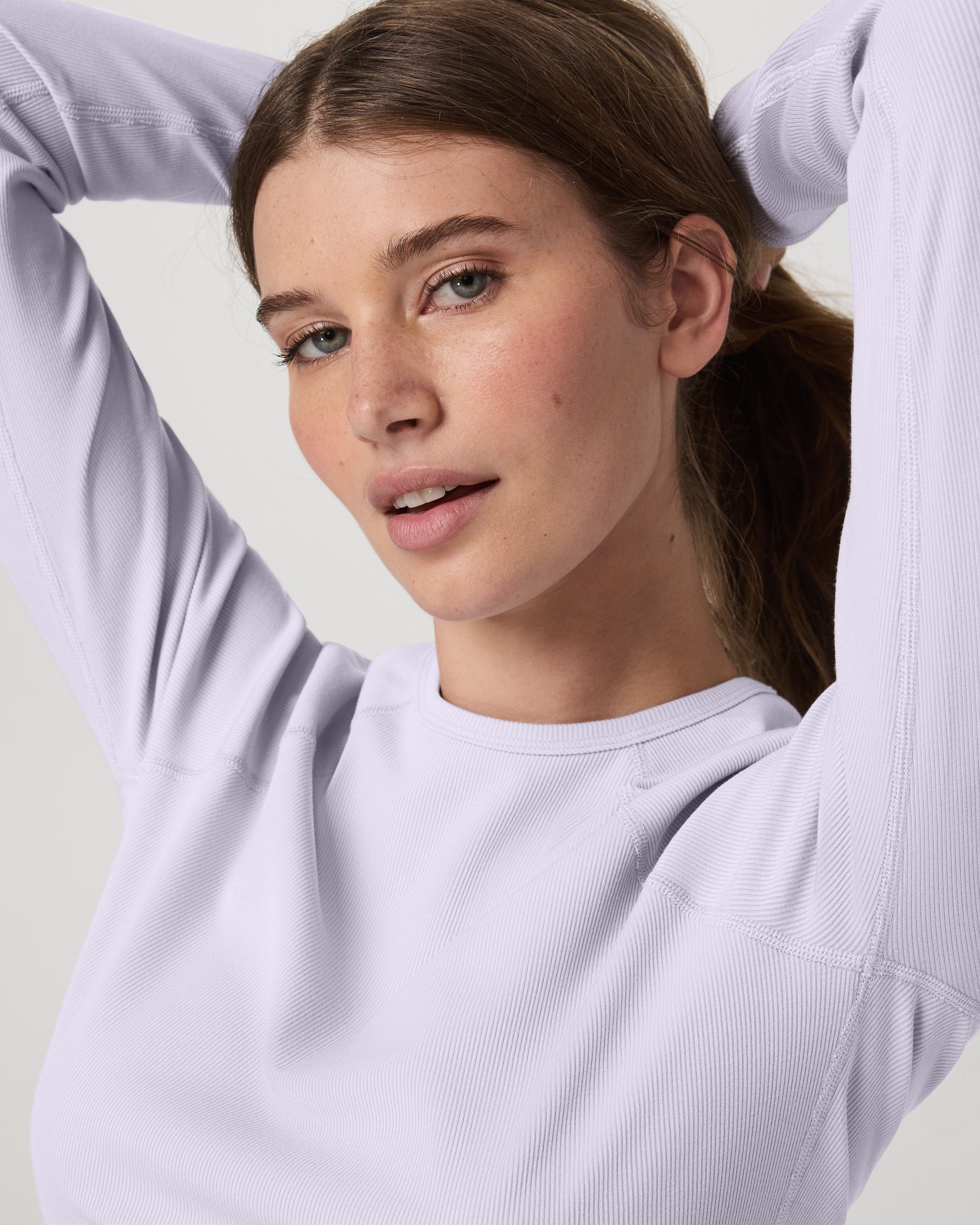 Long Sleeve Pose Crew | Lavender Ice - Image 4