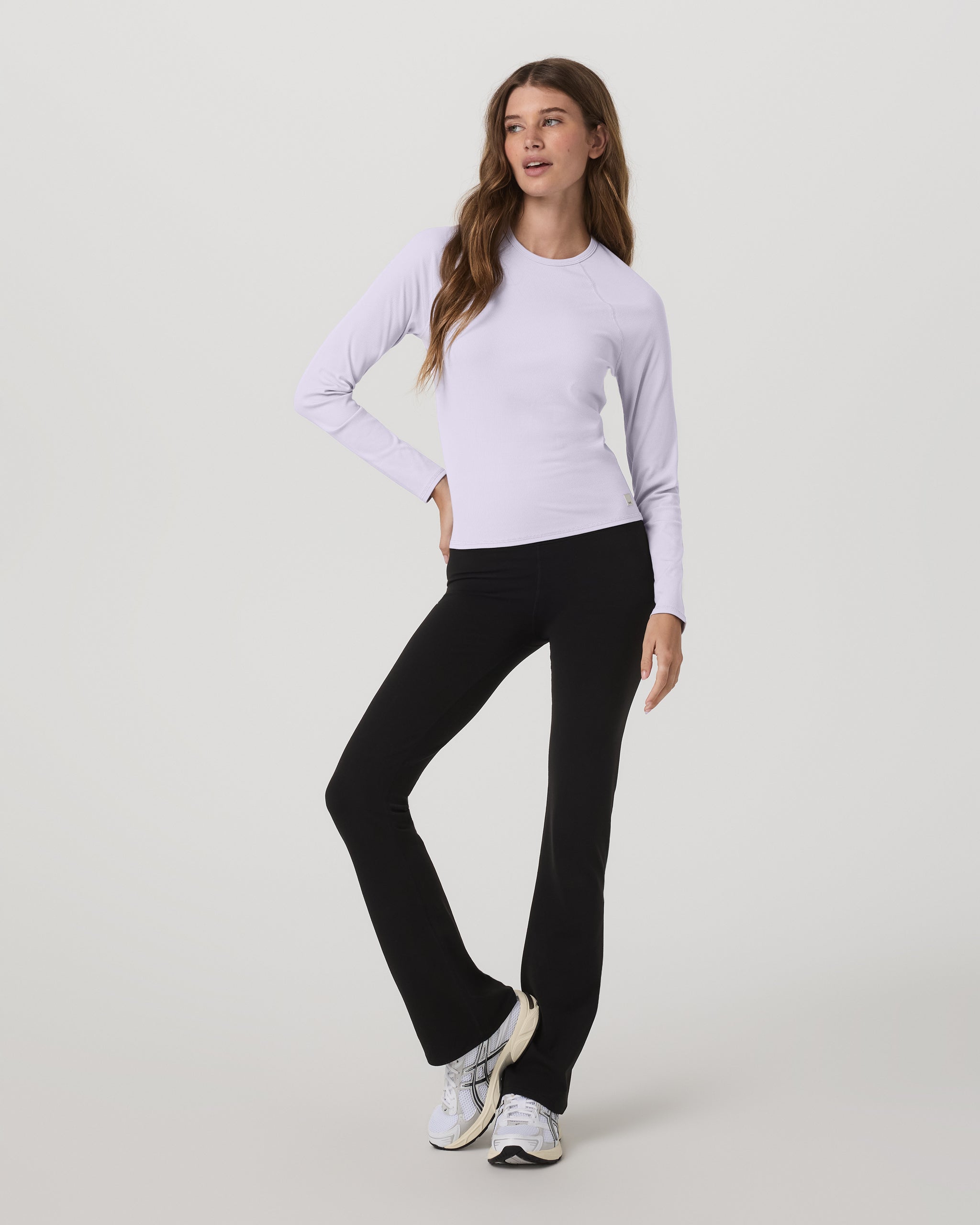 Long Sleeve Pose Crew | Lavender Ice - Image 2
