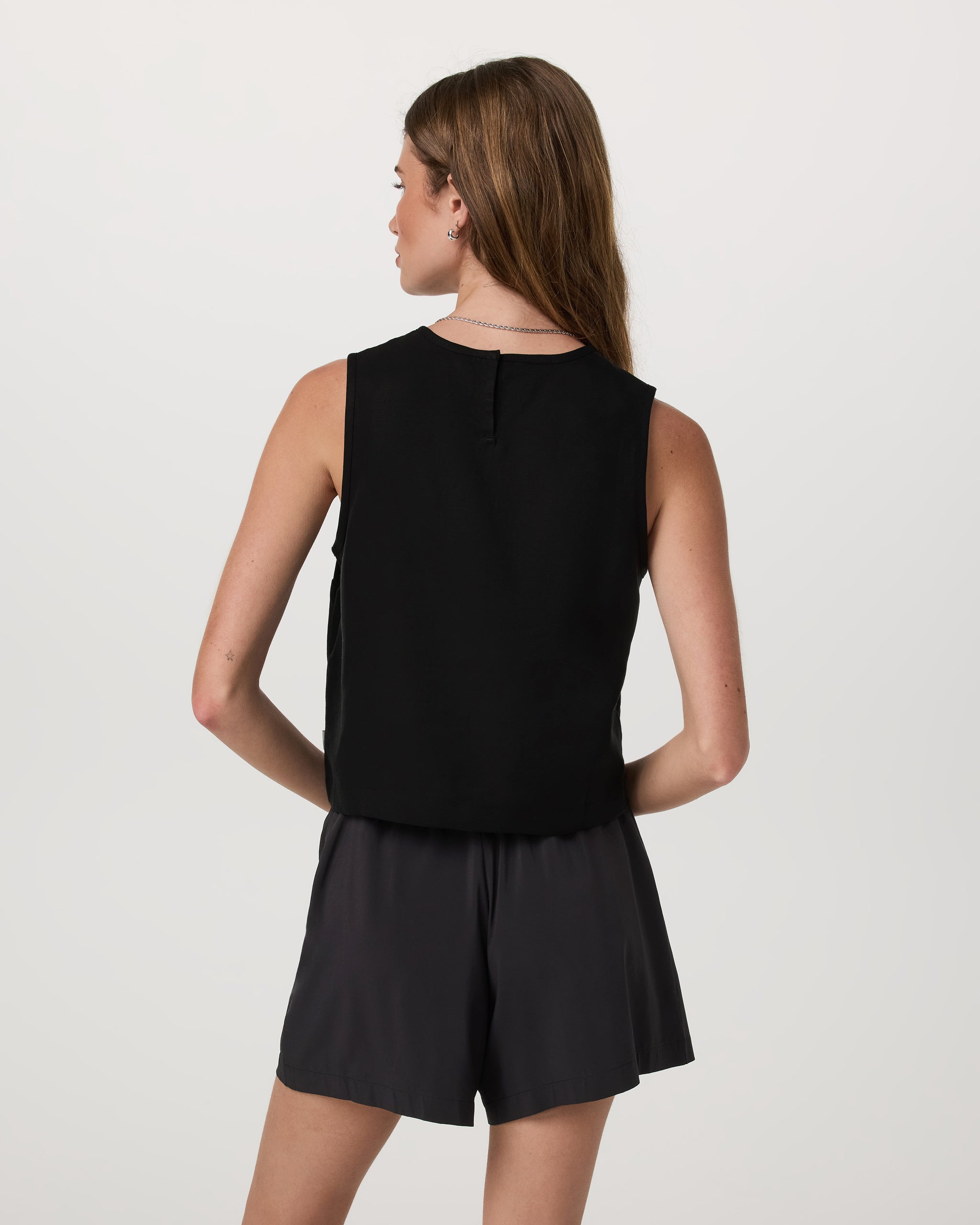 Trestles Twill Crop Tank | Black - Image 3