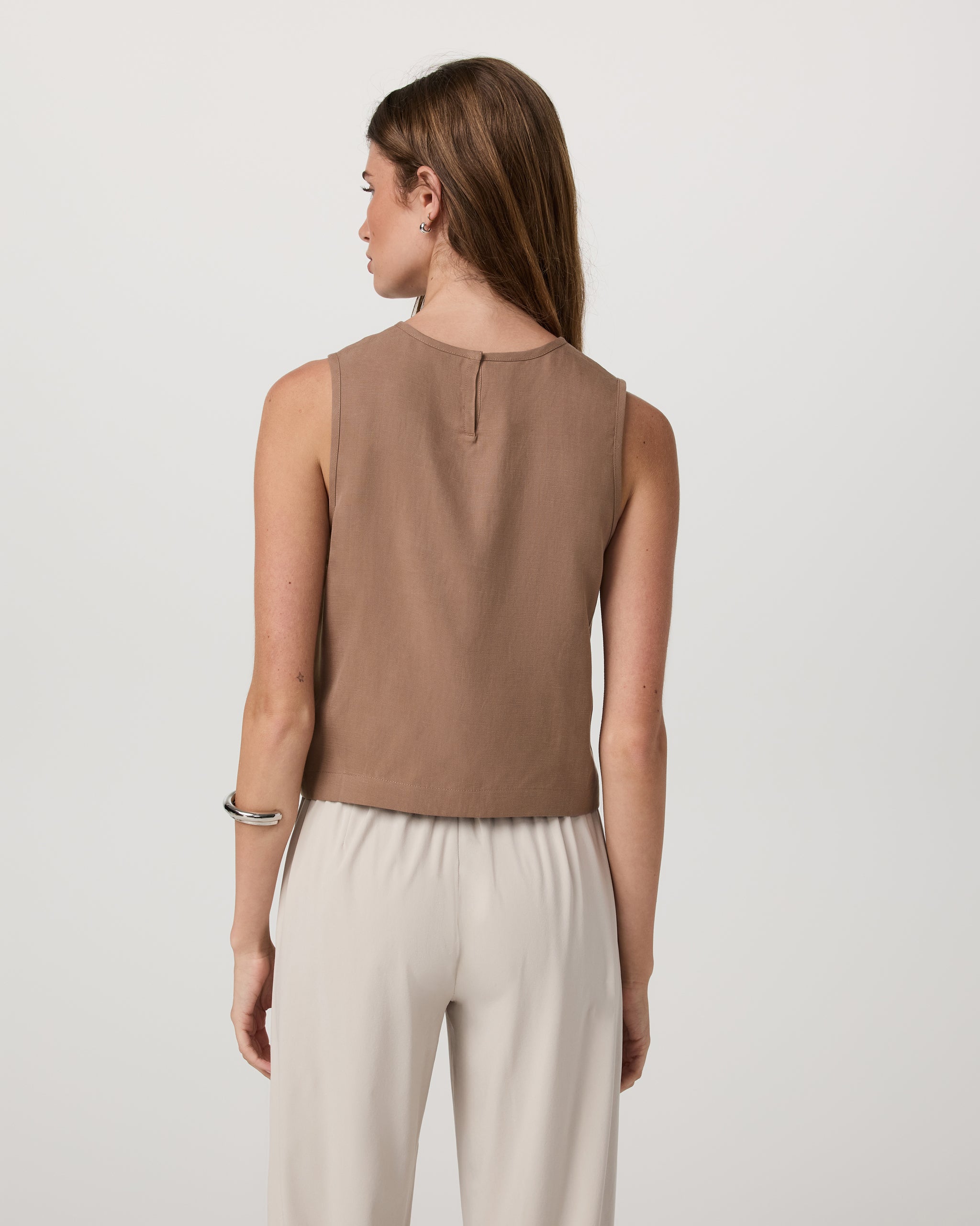 Trestles Twill Crop Tank | Nutmeg - Image 3