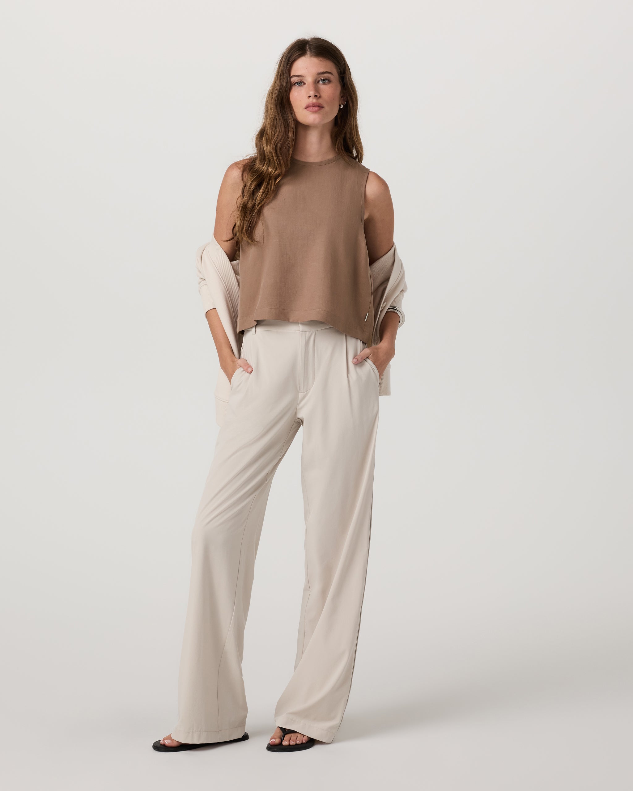 Trestles Twill Crop Tank | Nutmeg - Image 4