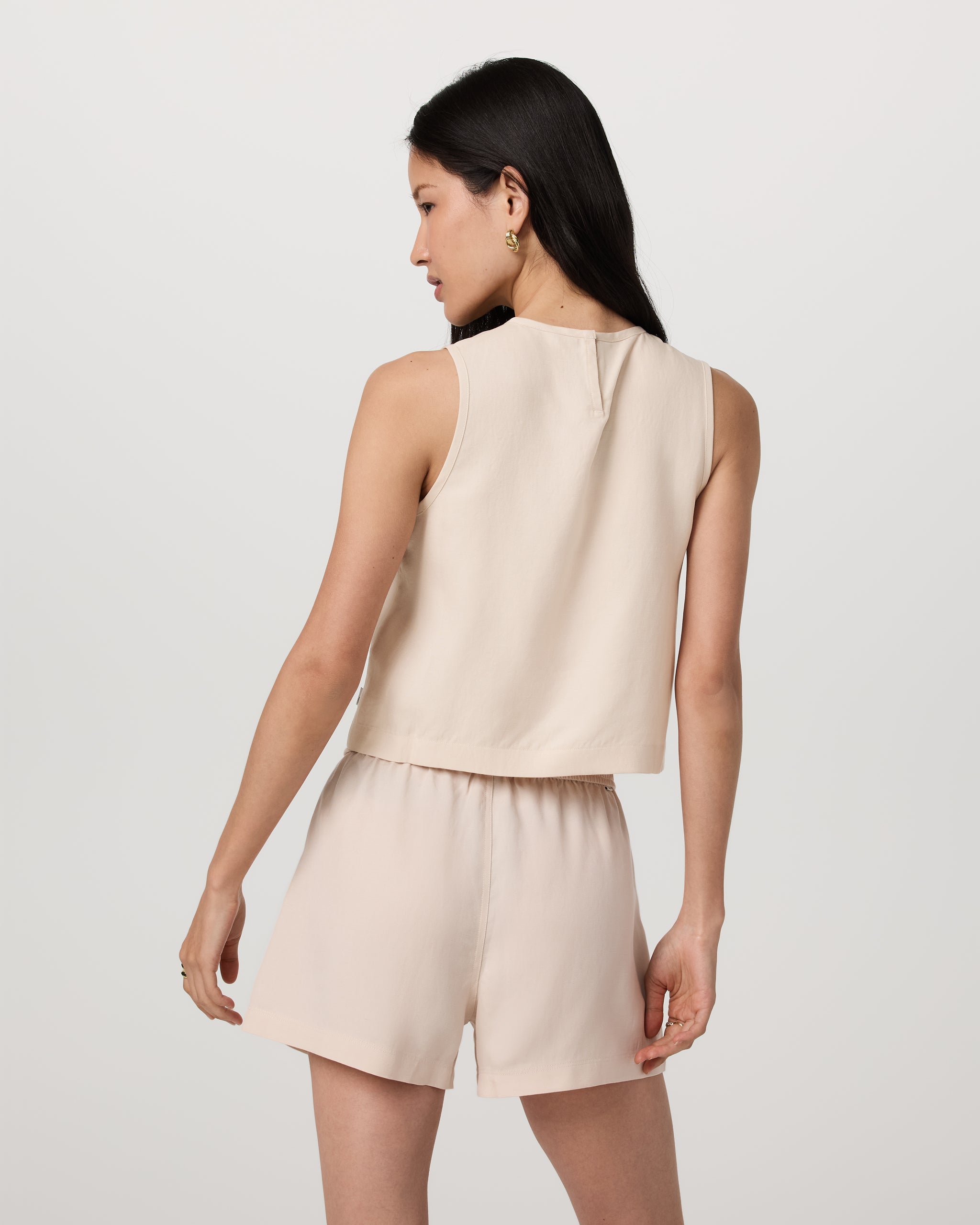Trestles Twill Crop Tank | Sand Dollar - Image 3