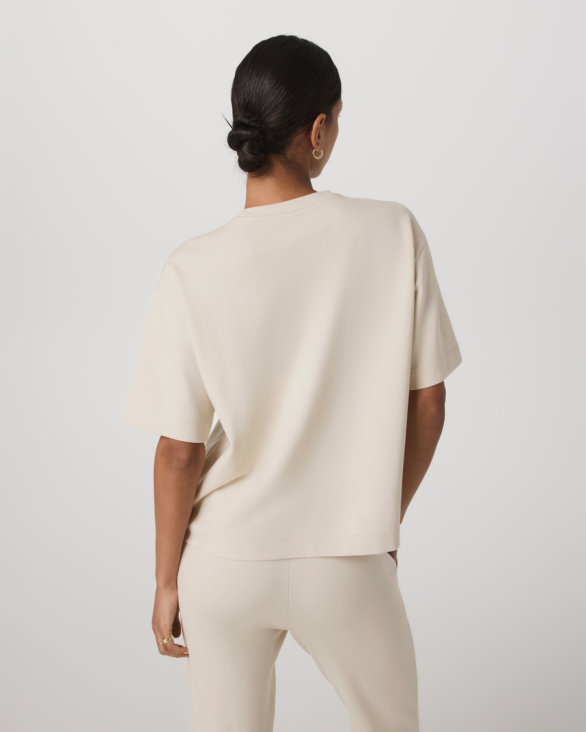Short Sleeve Maven Oversized Tee | Bone - Image 3